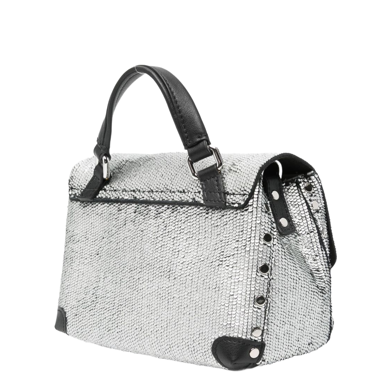 Postina CBI Baby Calfskin Top-Handle Bag - Silver - Image 4