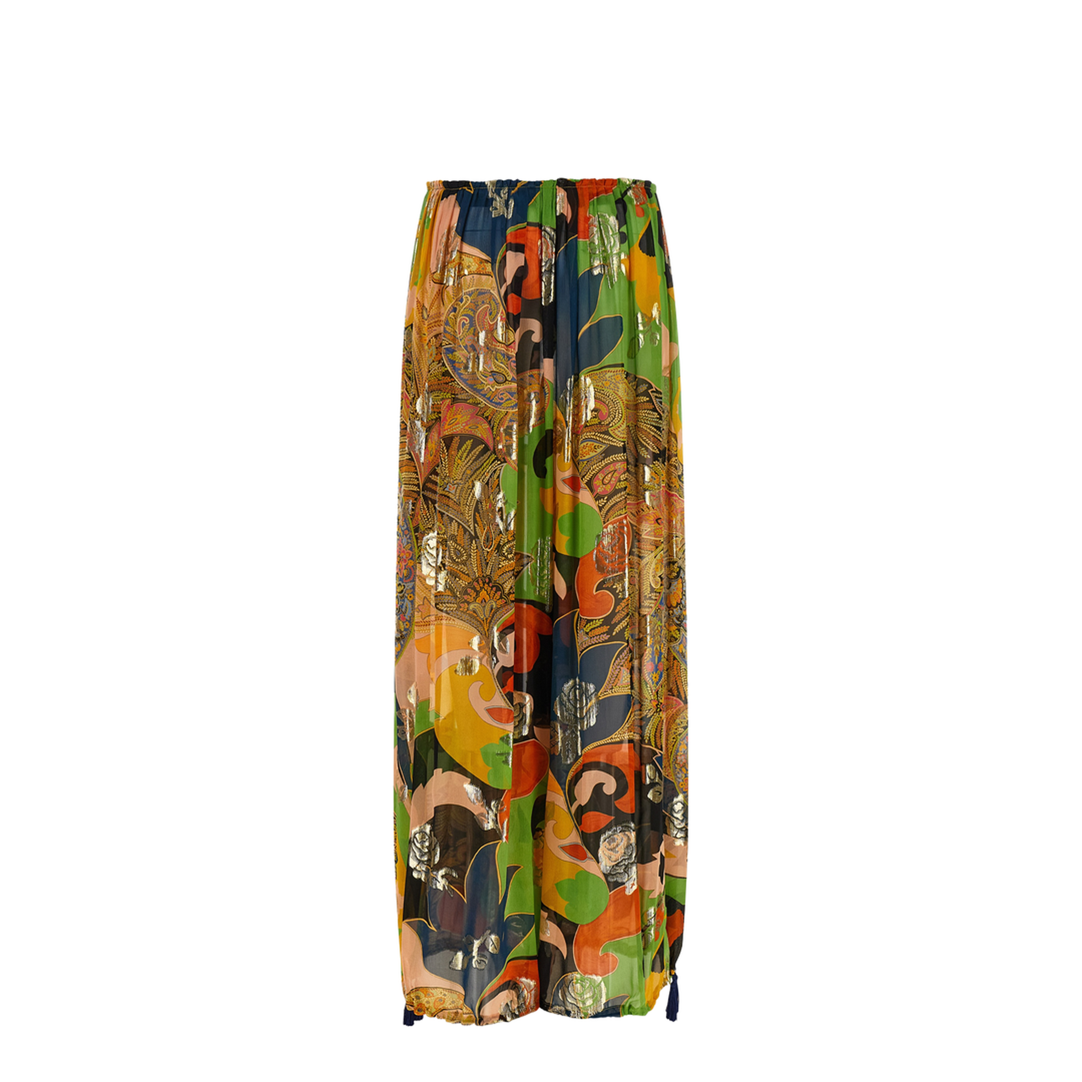 Paisley Print Palazzo Pants - Multicolor - Image 2