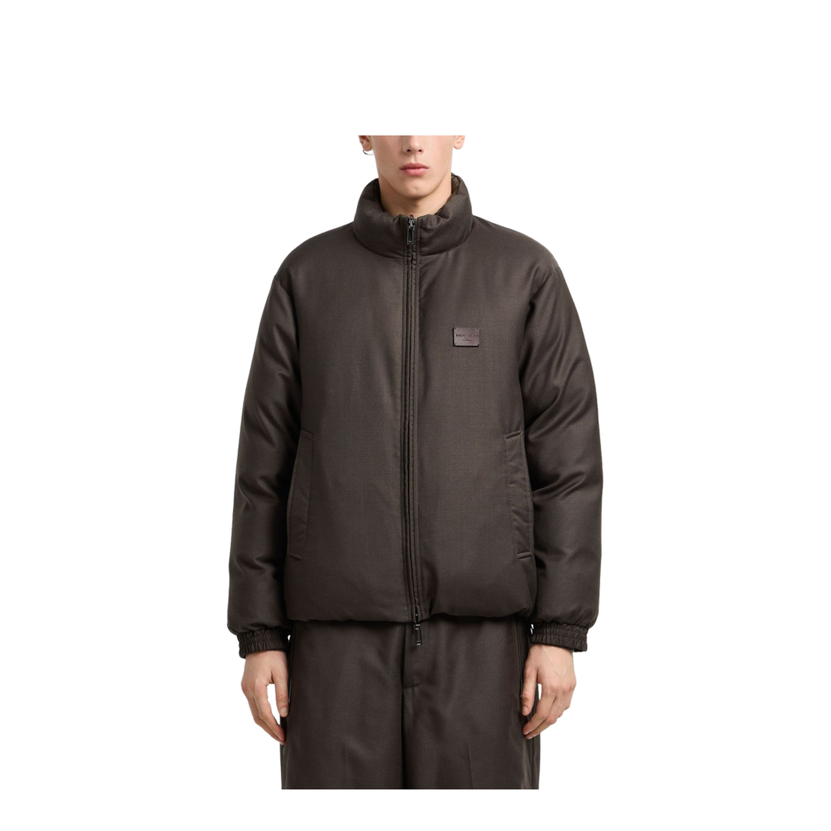 Reversible Wool-Blend Twill Down Jacket - Image 1