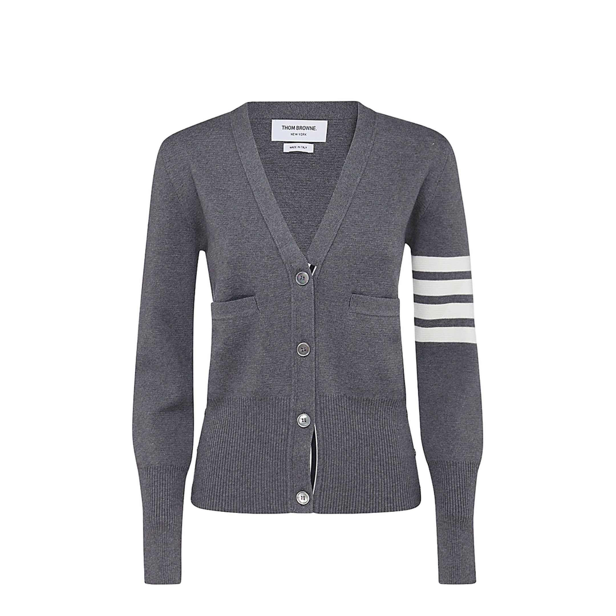 Wool 4 Bar V Neck Cardigan - Image 5