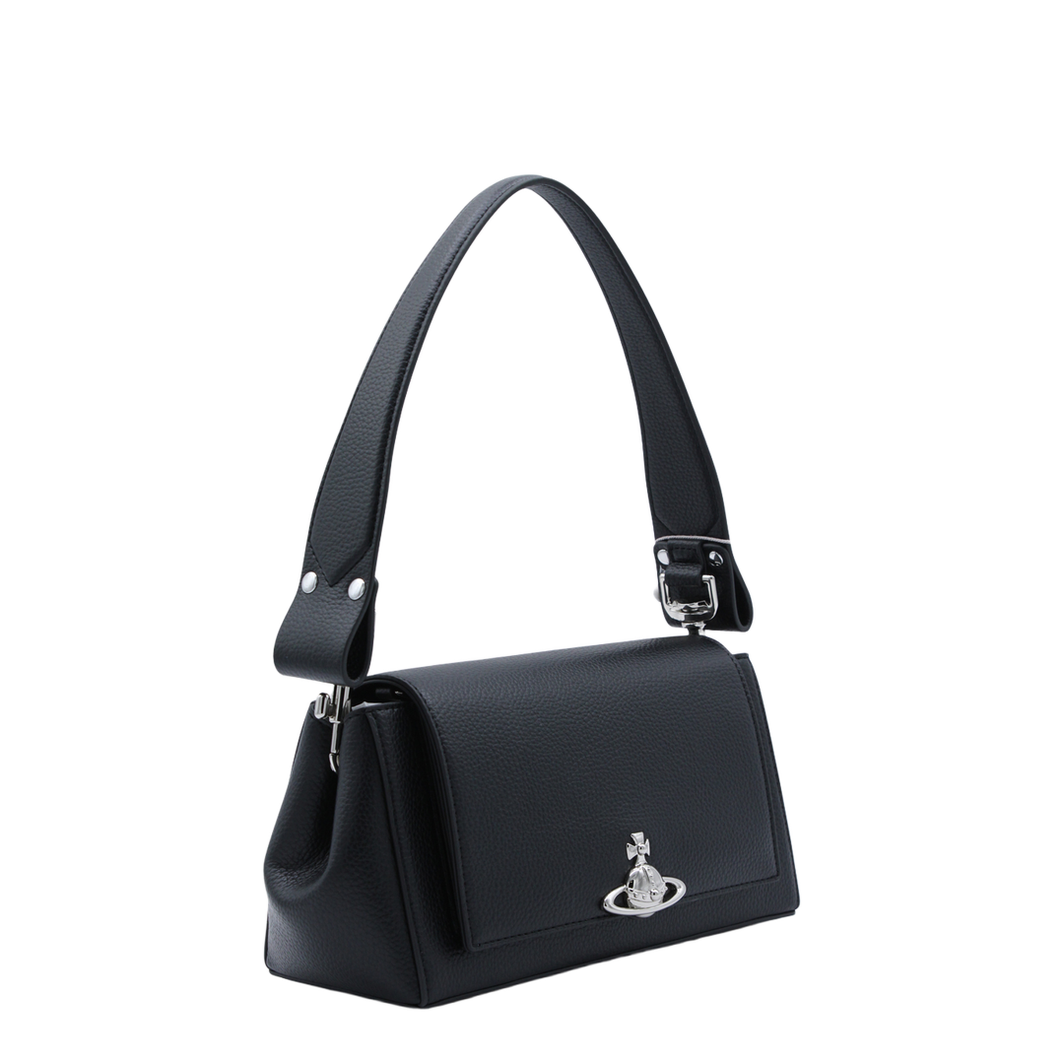 Hazel Grain Medium Shoulder Bag - Black - Image 4