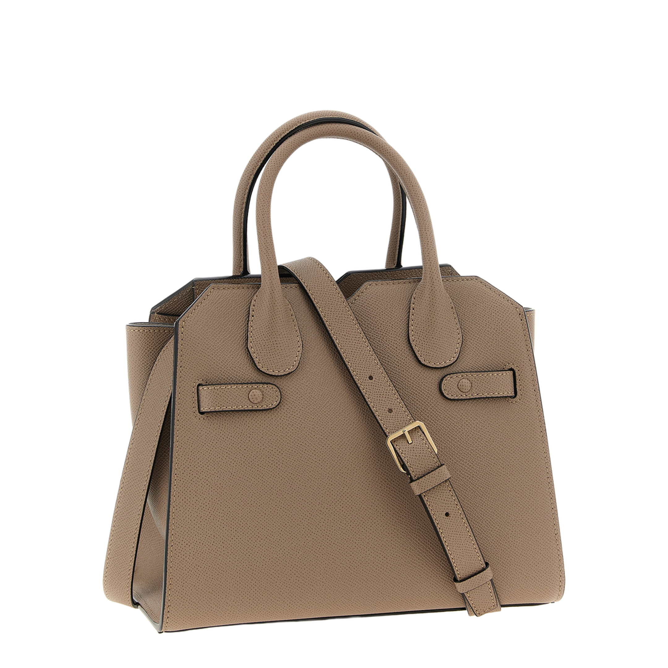 Milano Mini Calfskin Top-Handle Bag - Sahara Brown - Image 2