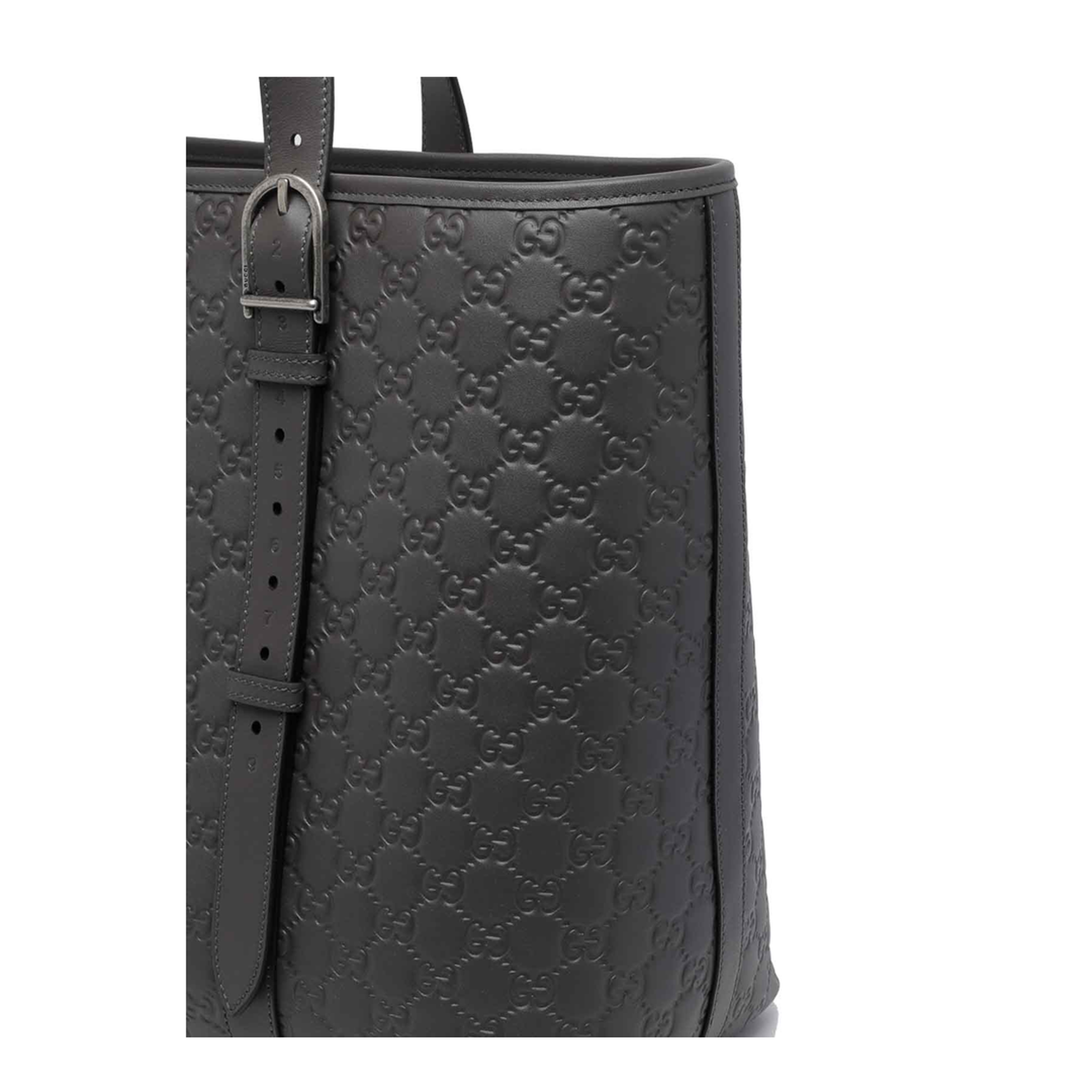 GG Emblem Large GG Supreme Tote Bag - Grey - Image 4