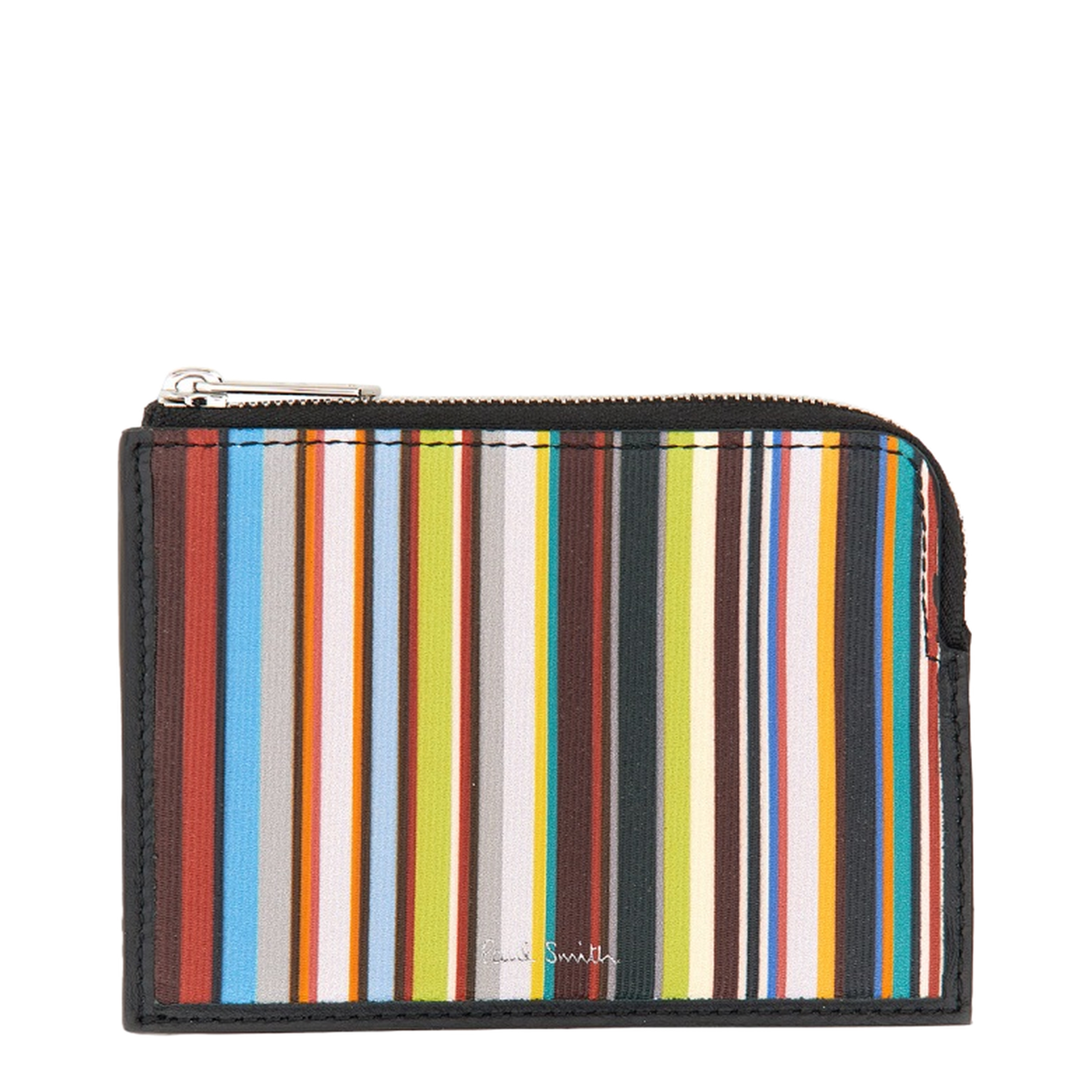 Signature Stripe Zipper Wallet - Image 1