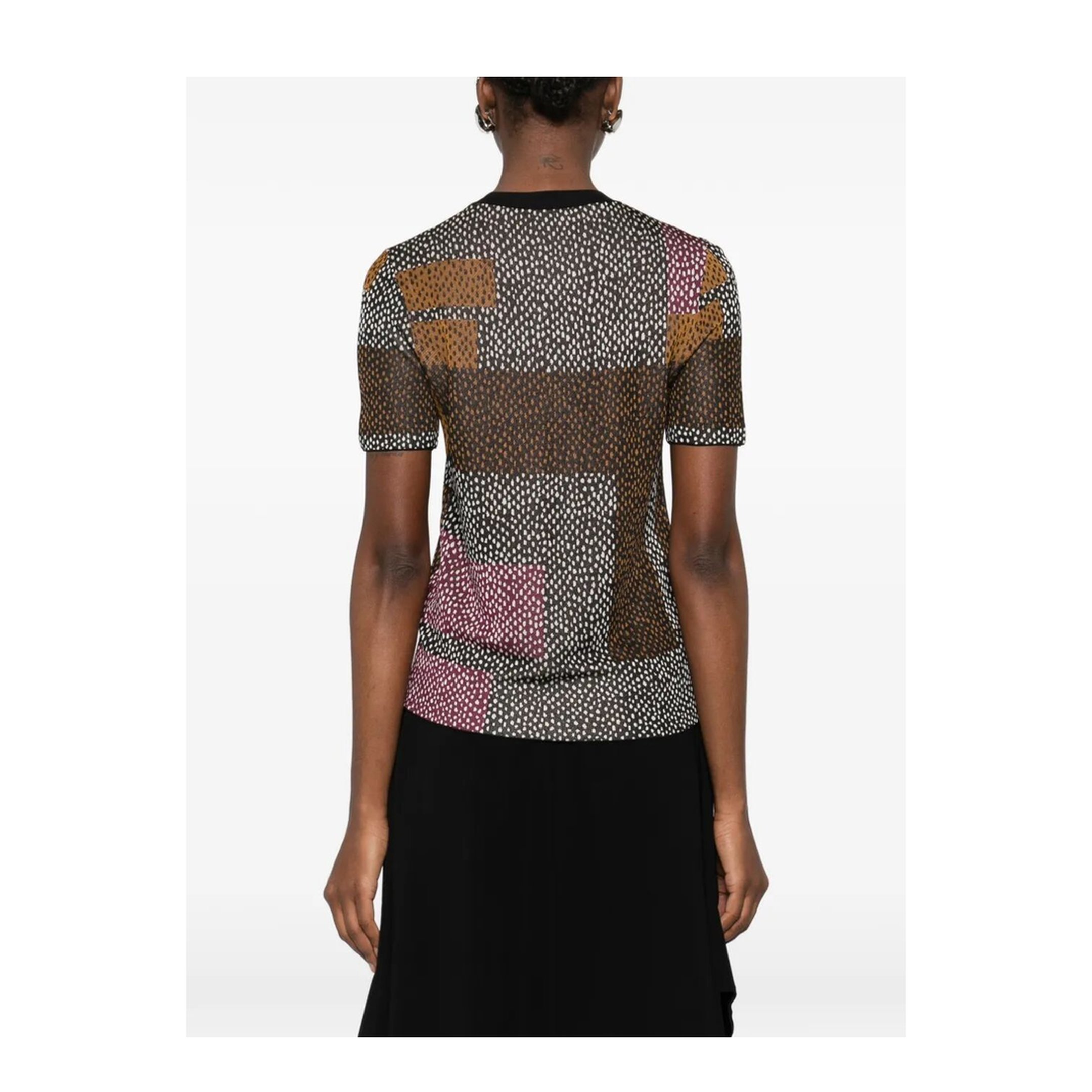 Peppered-Motif Short-Sleeved Jumper - Image 3