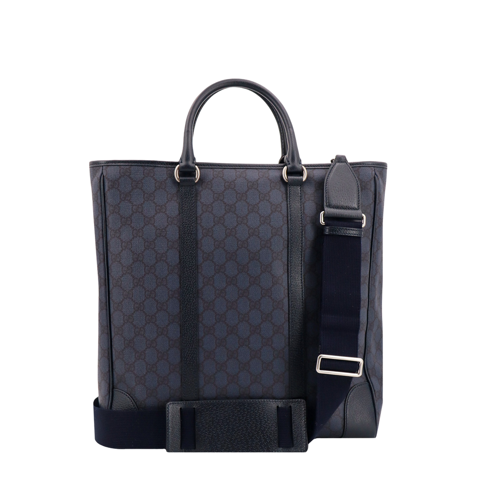 Ophidia Medium GG Supreme Canvas Shopping Bag - Navy Blue and Black - Image 2