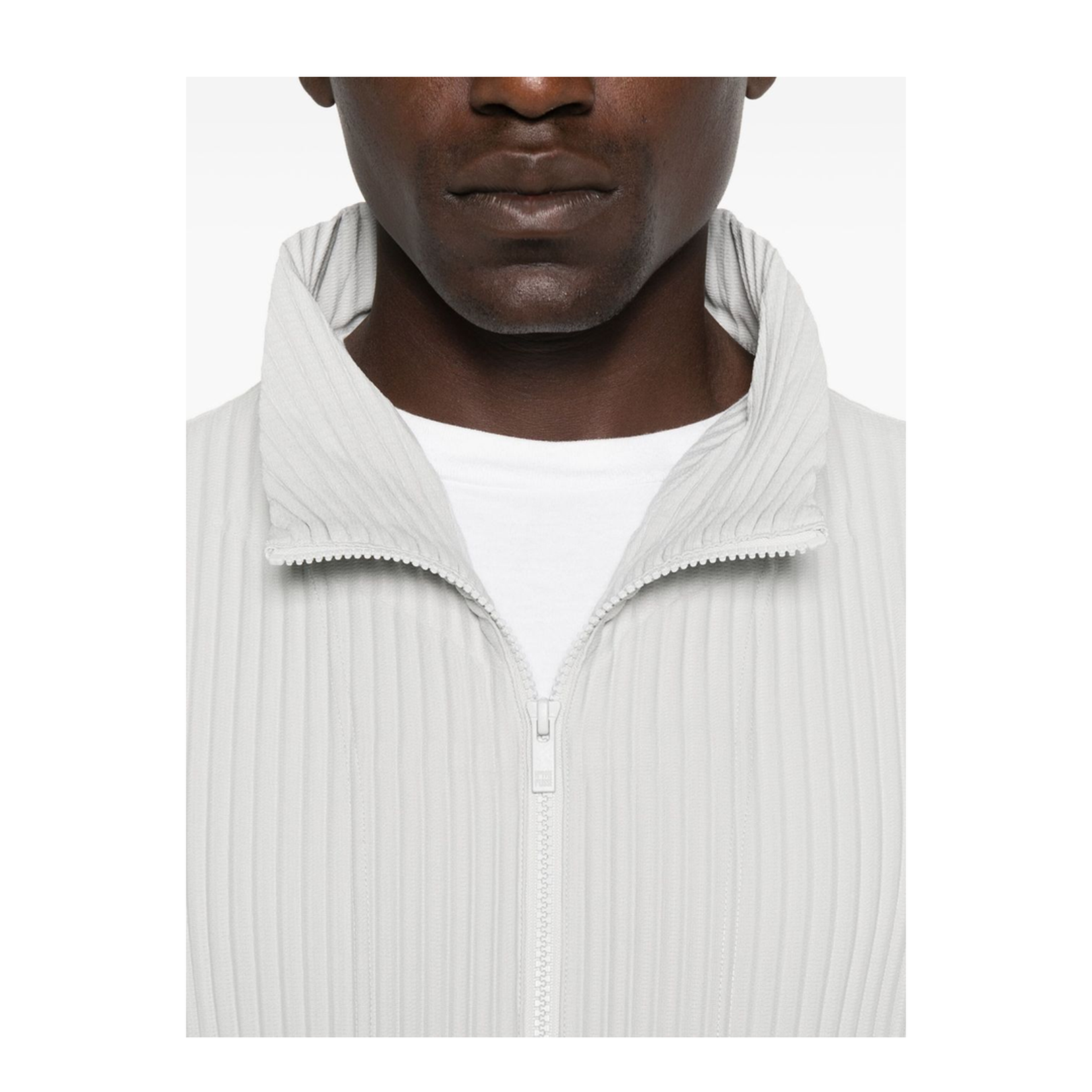 Pleated Texture Zip Fastening Jacket - Image 3
