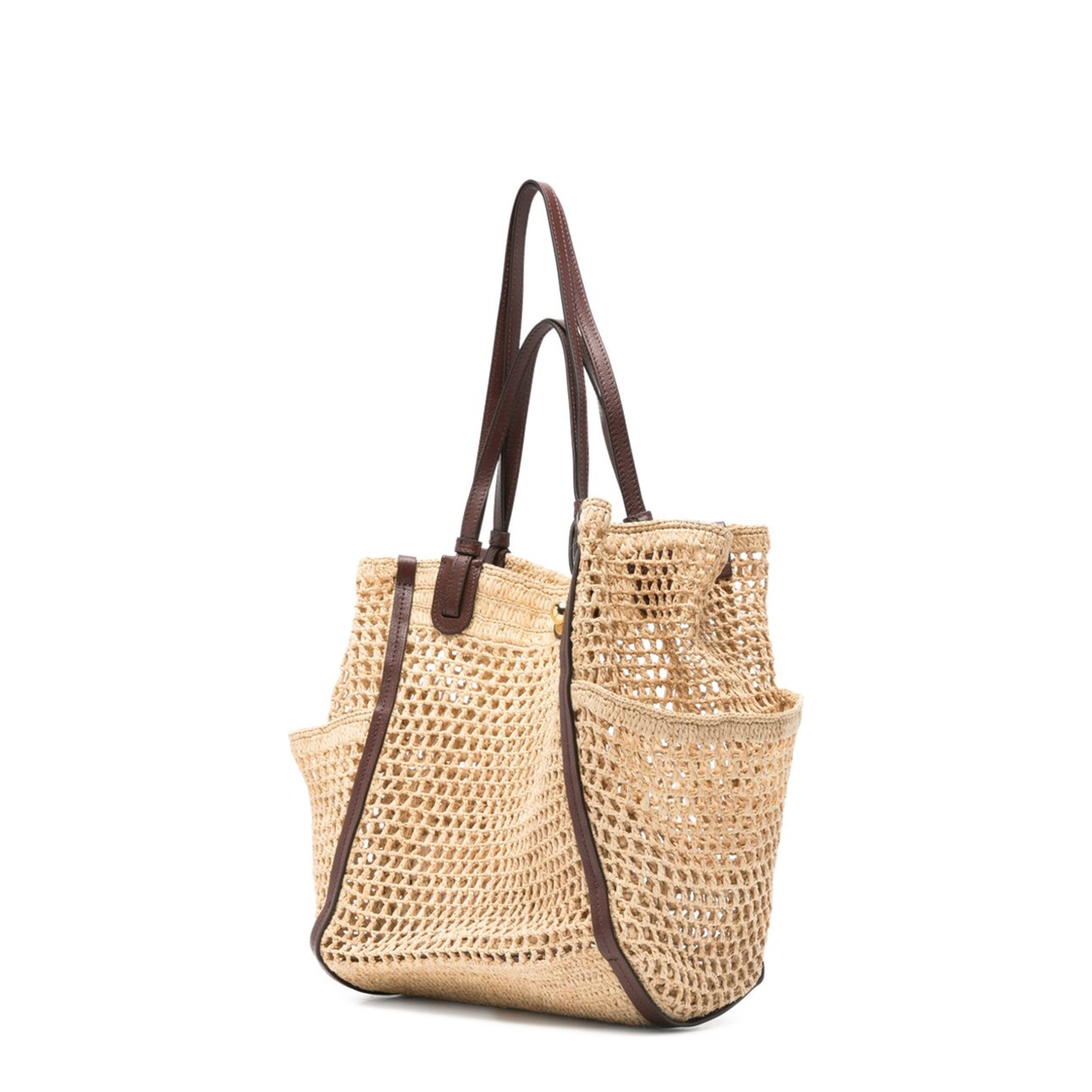 Iconic Raffia Tote Bag - Hot Sand - Image 4
