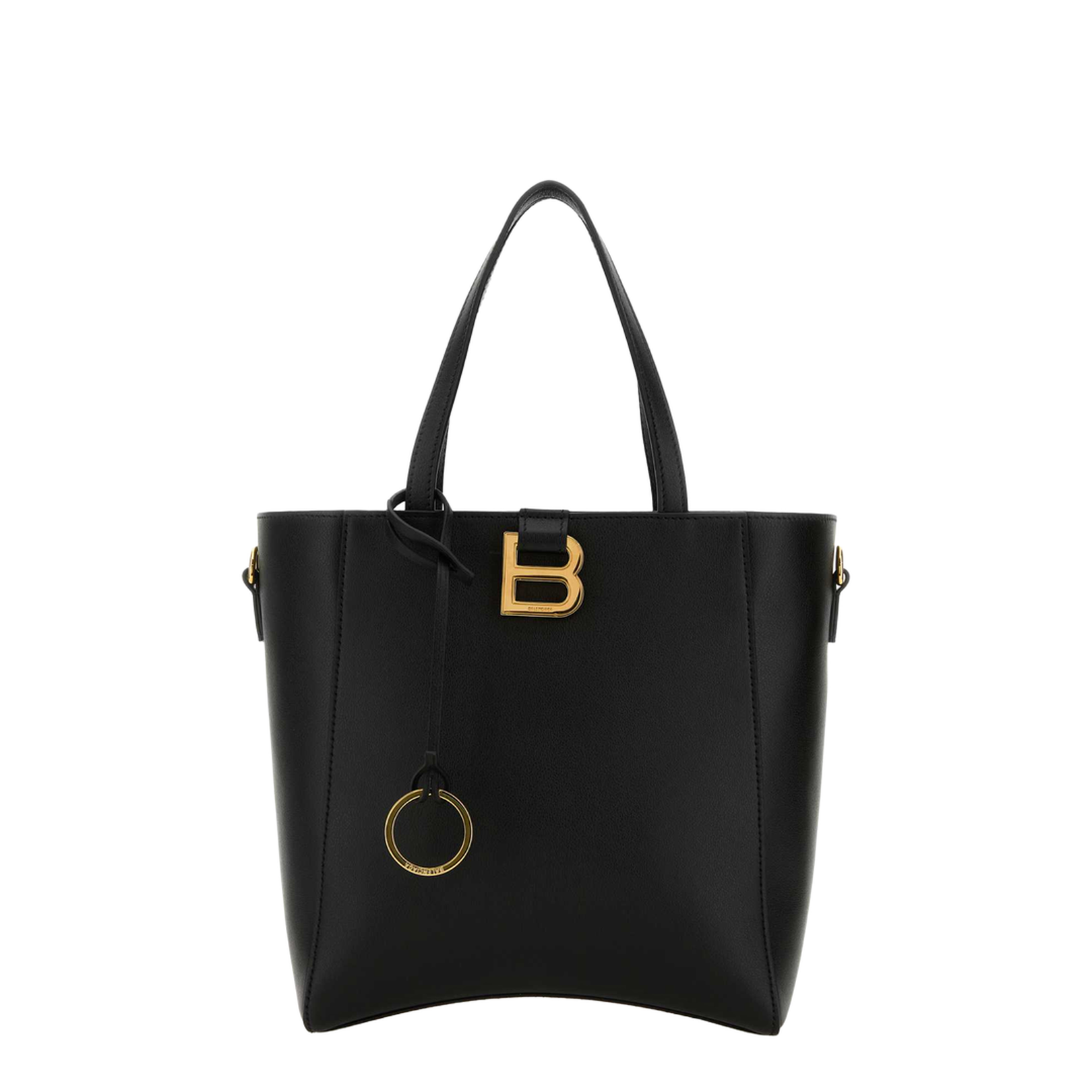 Hourglass Soft Small Tote Bag in Black - Image 1