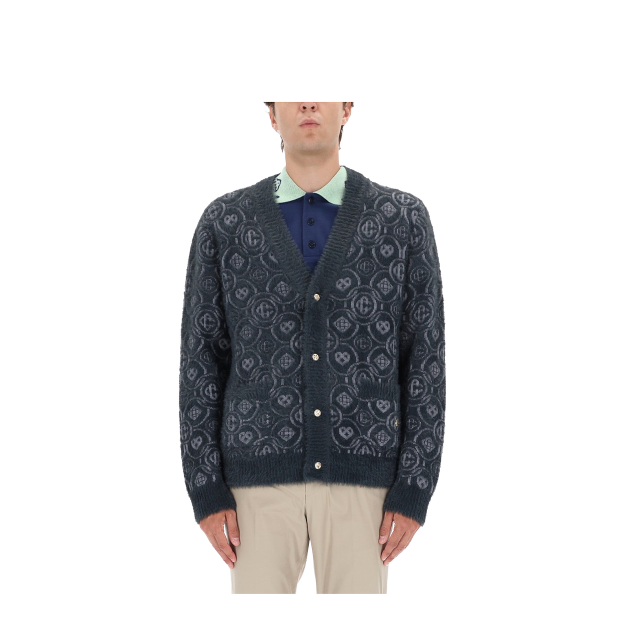 Monogram Fluffy Cardigan - Image 1