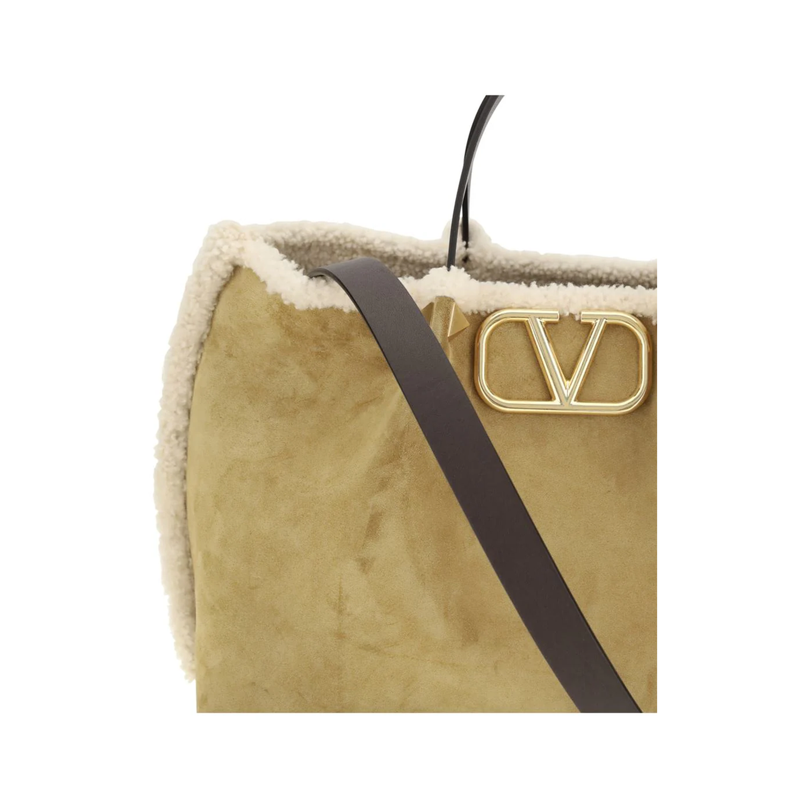 Suede And Sheepskin Medium Tote Bag - Image 5