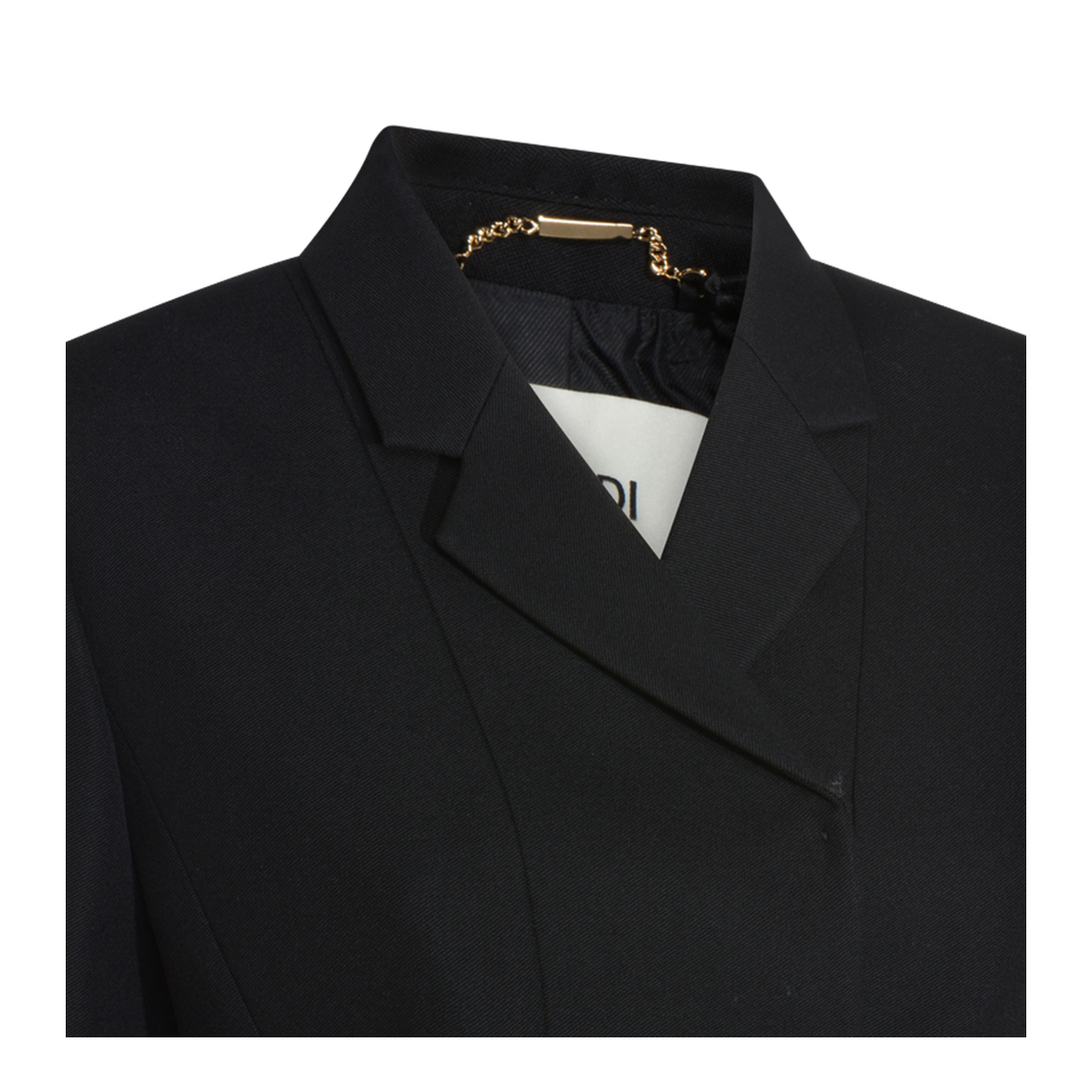 Black Grain de Poudre Wool Jacket - Image 7