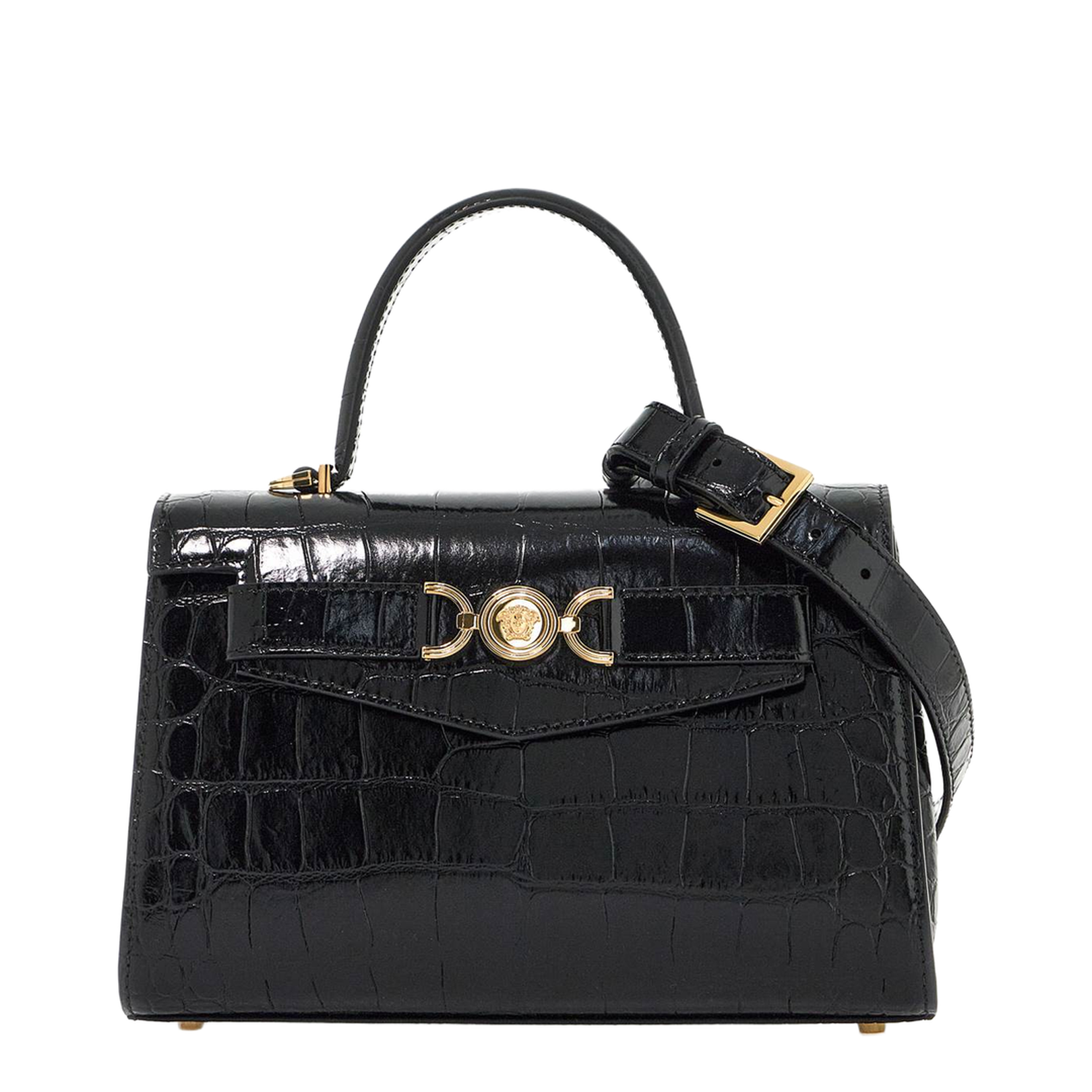 Crocodile Embossed Tote Bag - Image 1