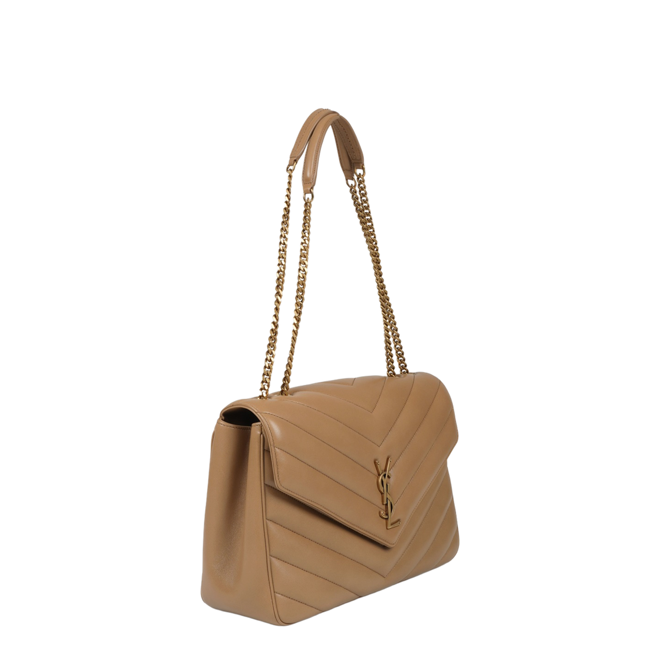 Loulou Large Matelassé Lambskin Tote - Natural Tan - Image 3