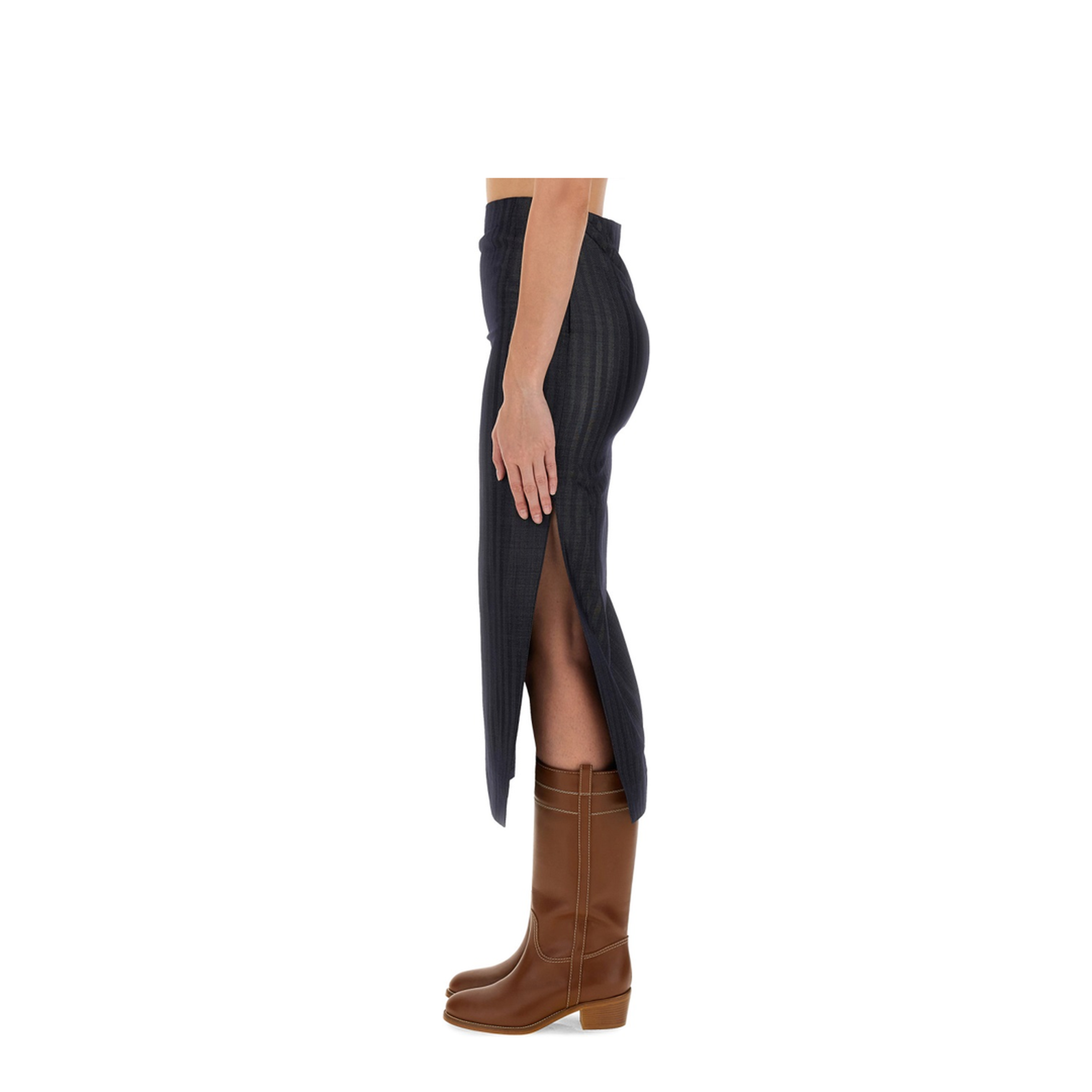 Wool Blend Pencil Skirt - Image 4