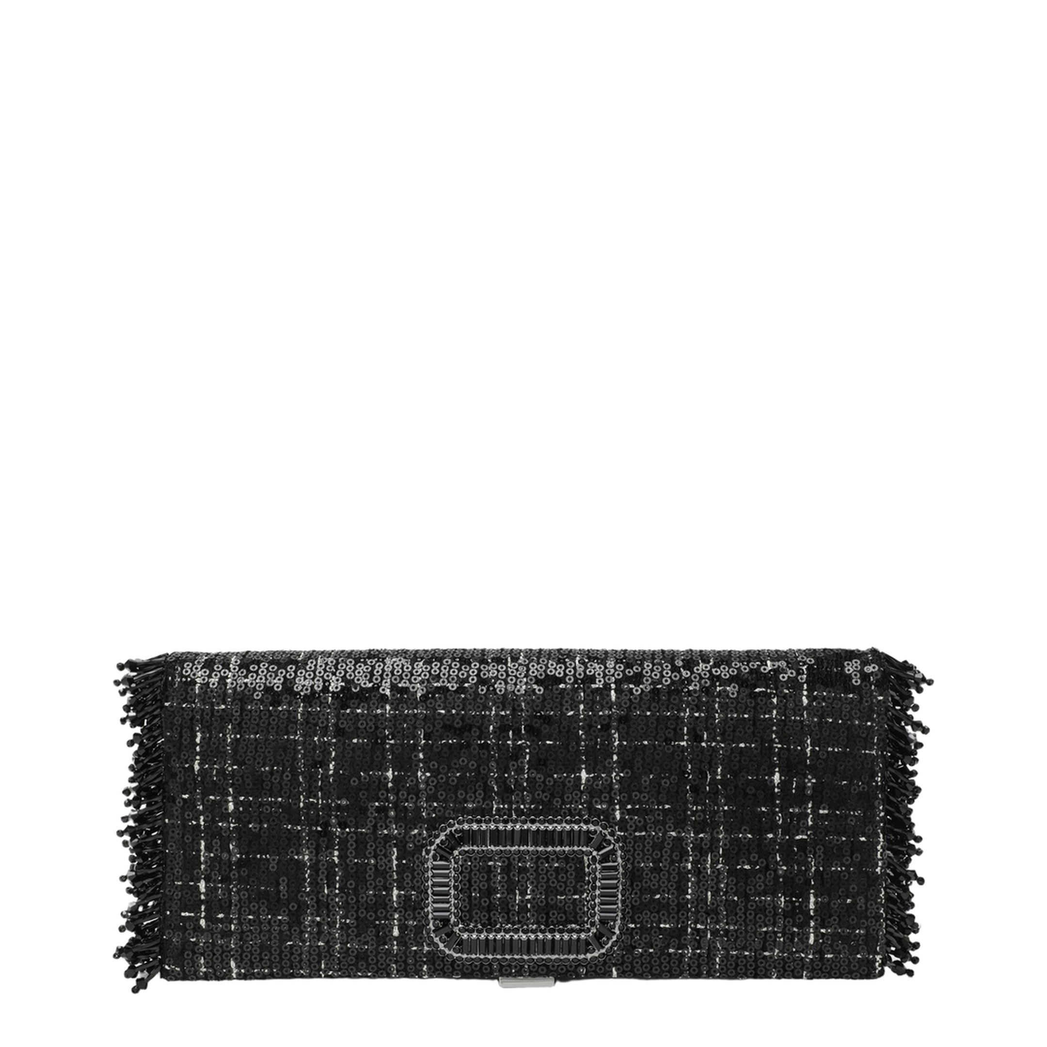 Pilgrim Sequin Tweed Clutch - Black - Image 1