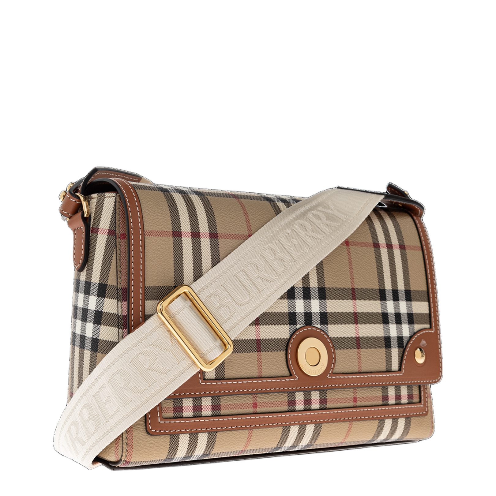 Burberry Note Bag in Vintage Check (Archive Beige/Briar Brown) - Image 4