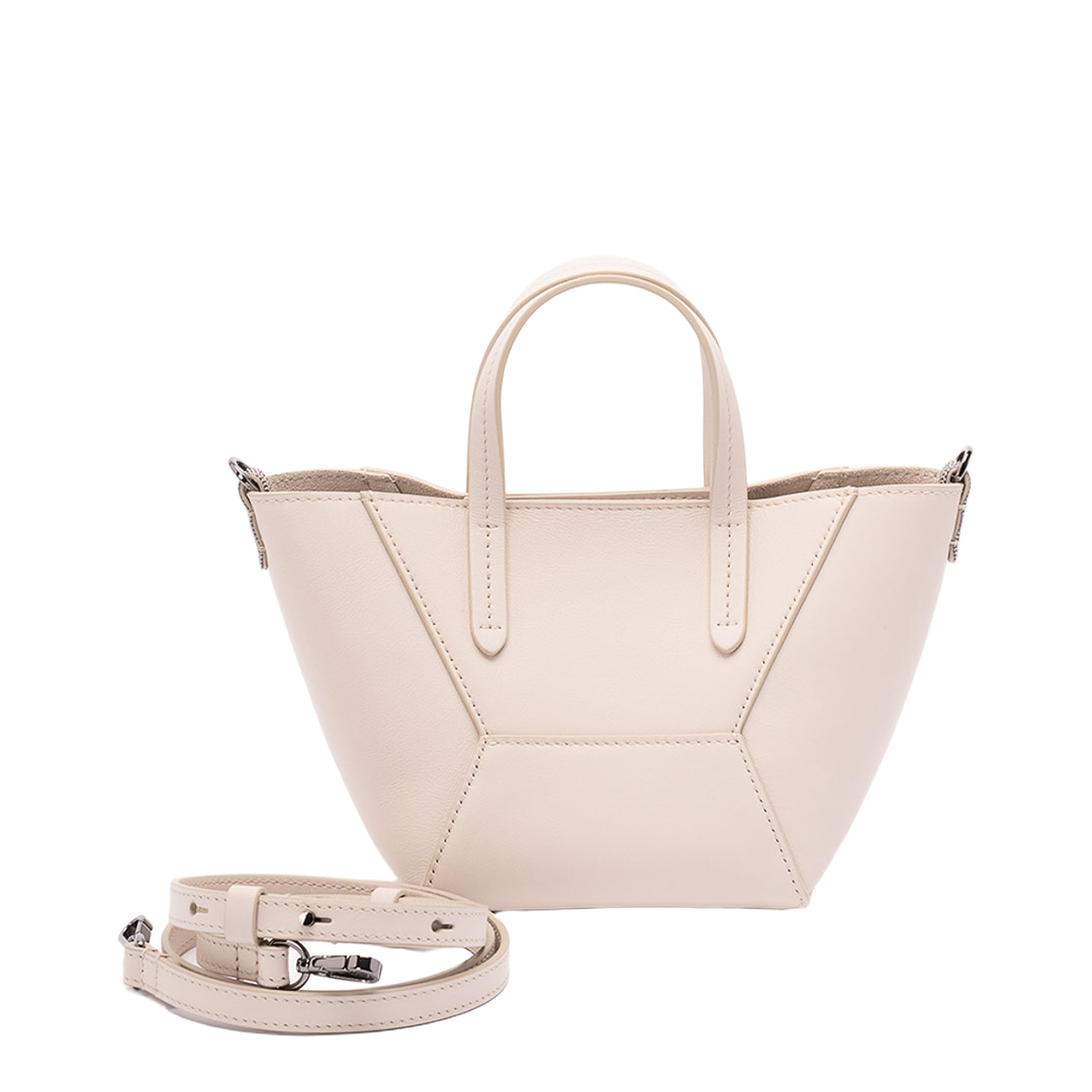 Mini BC Duo Leather Tote Bag - Brown - Image 4