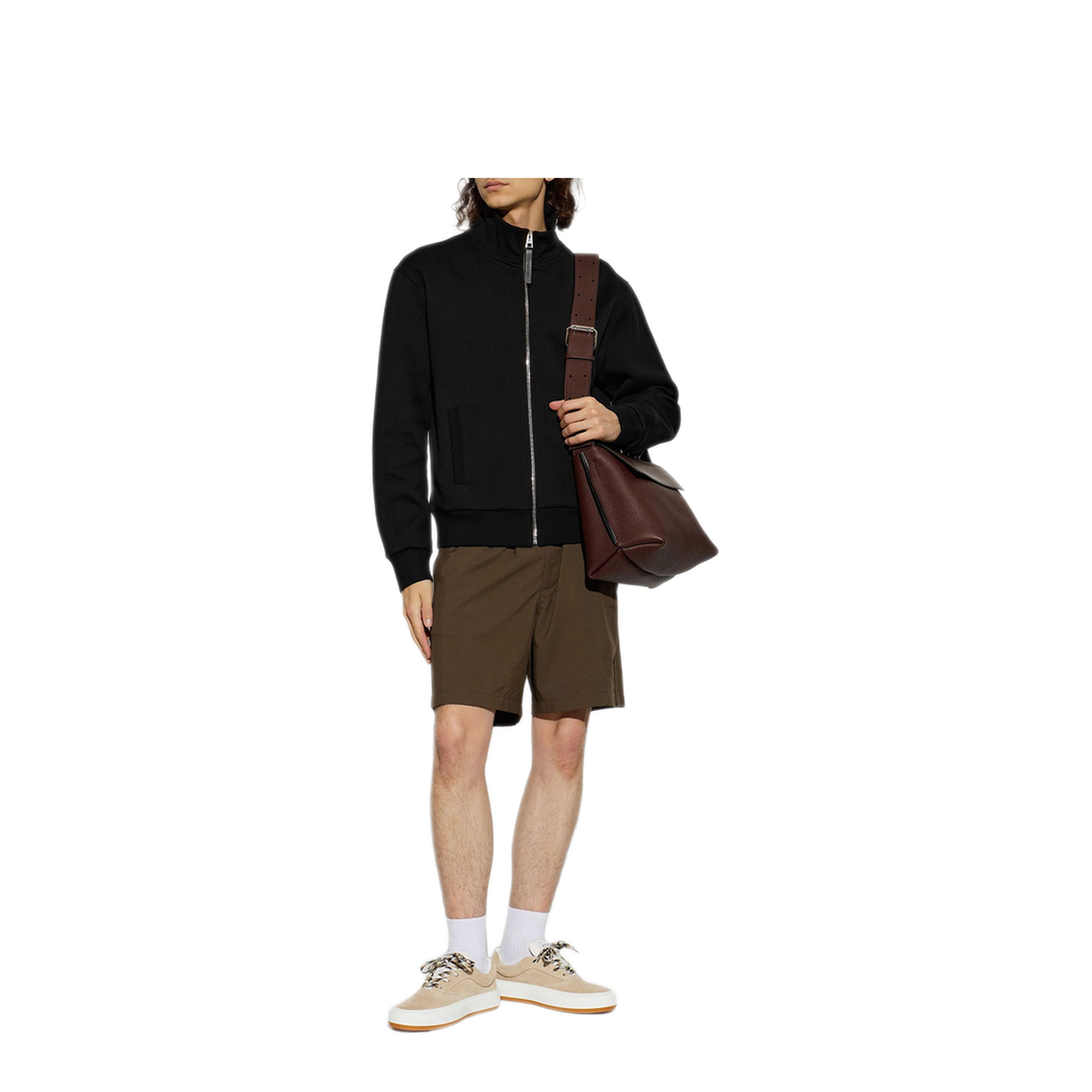 Chevron Motif Jacquard Sweatshirt - Image 2