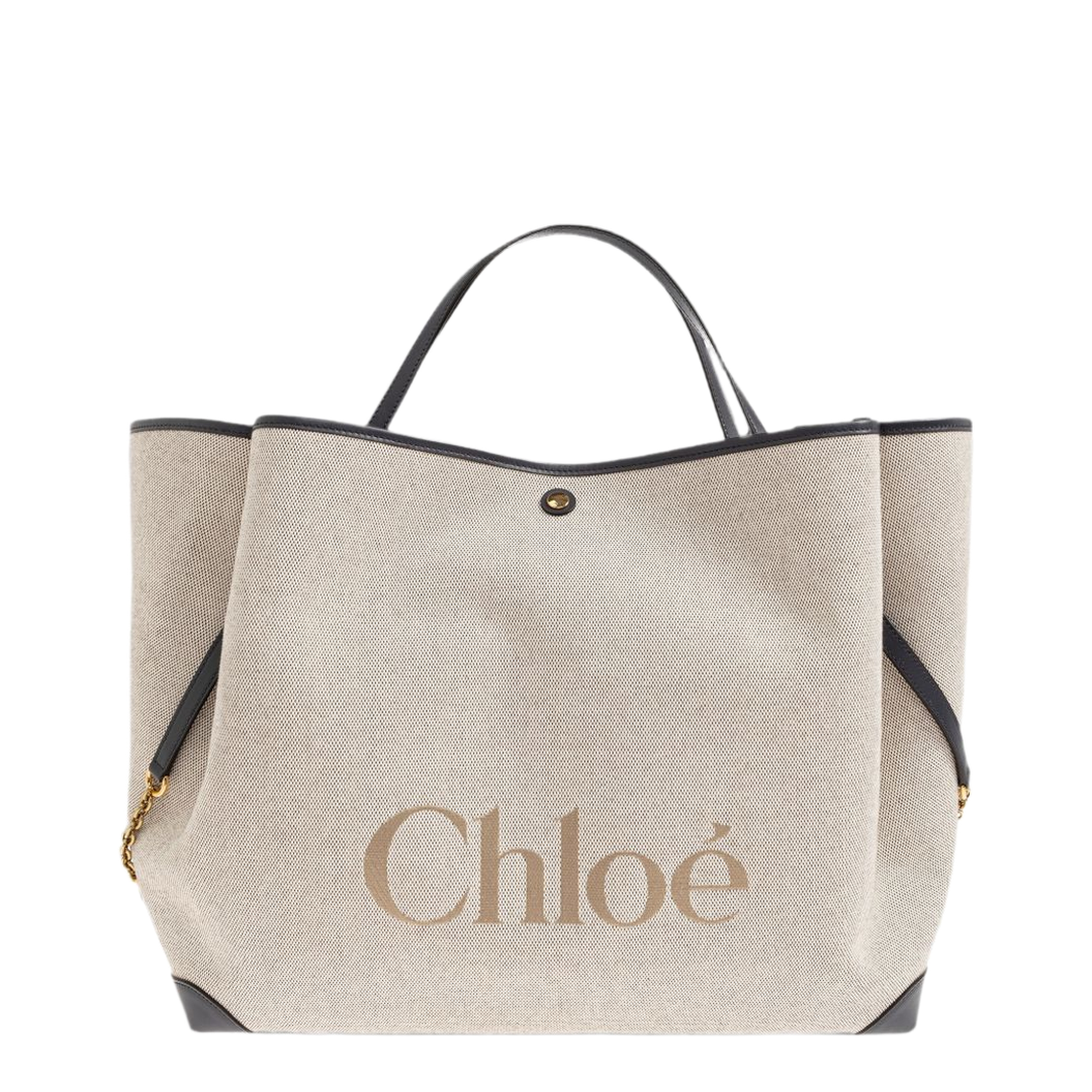 Clover Large Canvas Tote - Beige - Image 1