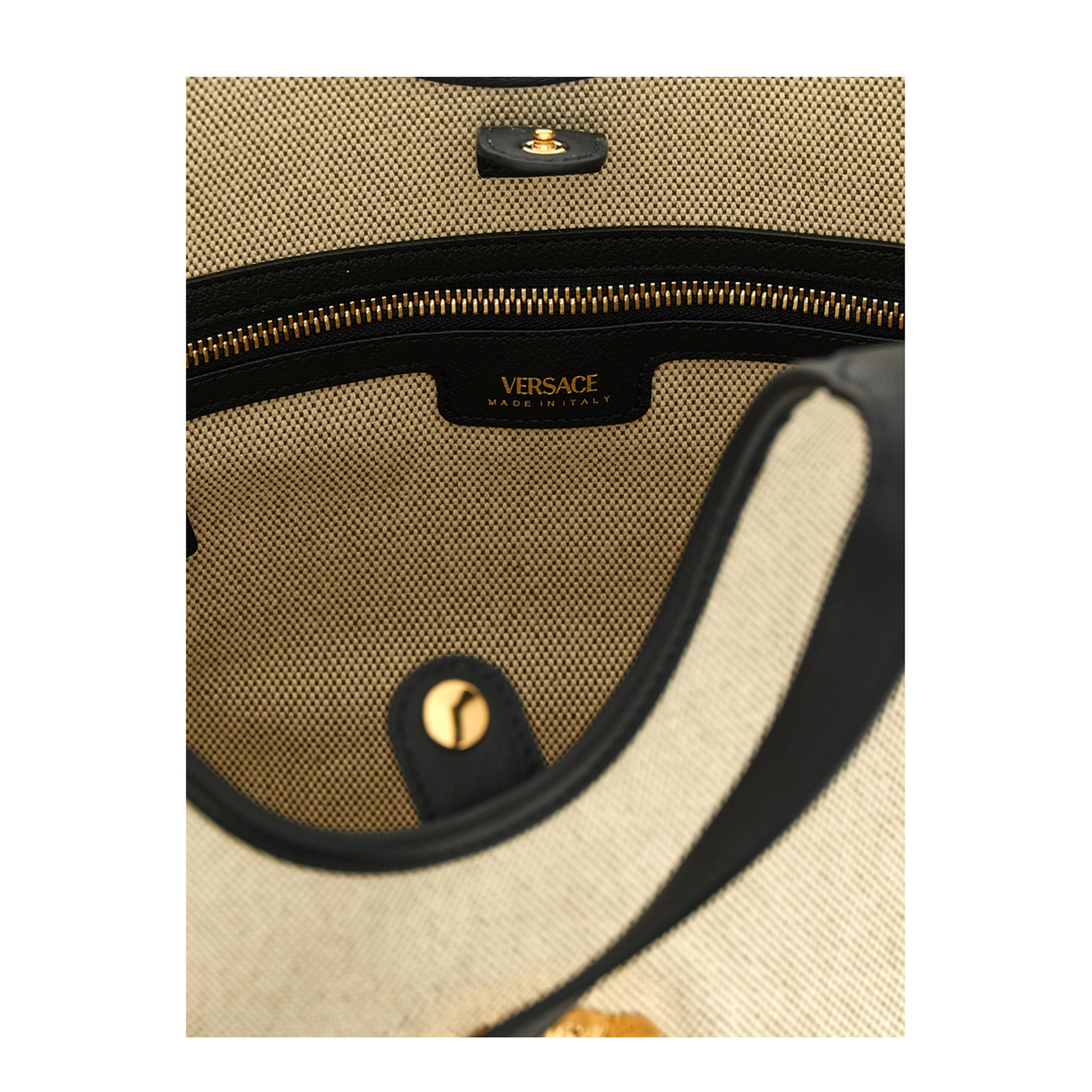La Medusa Medium Canvas Tote Bag - Beige - Image 4