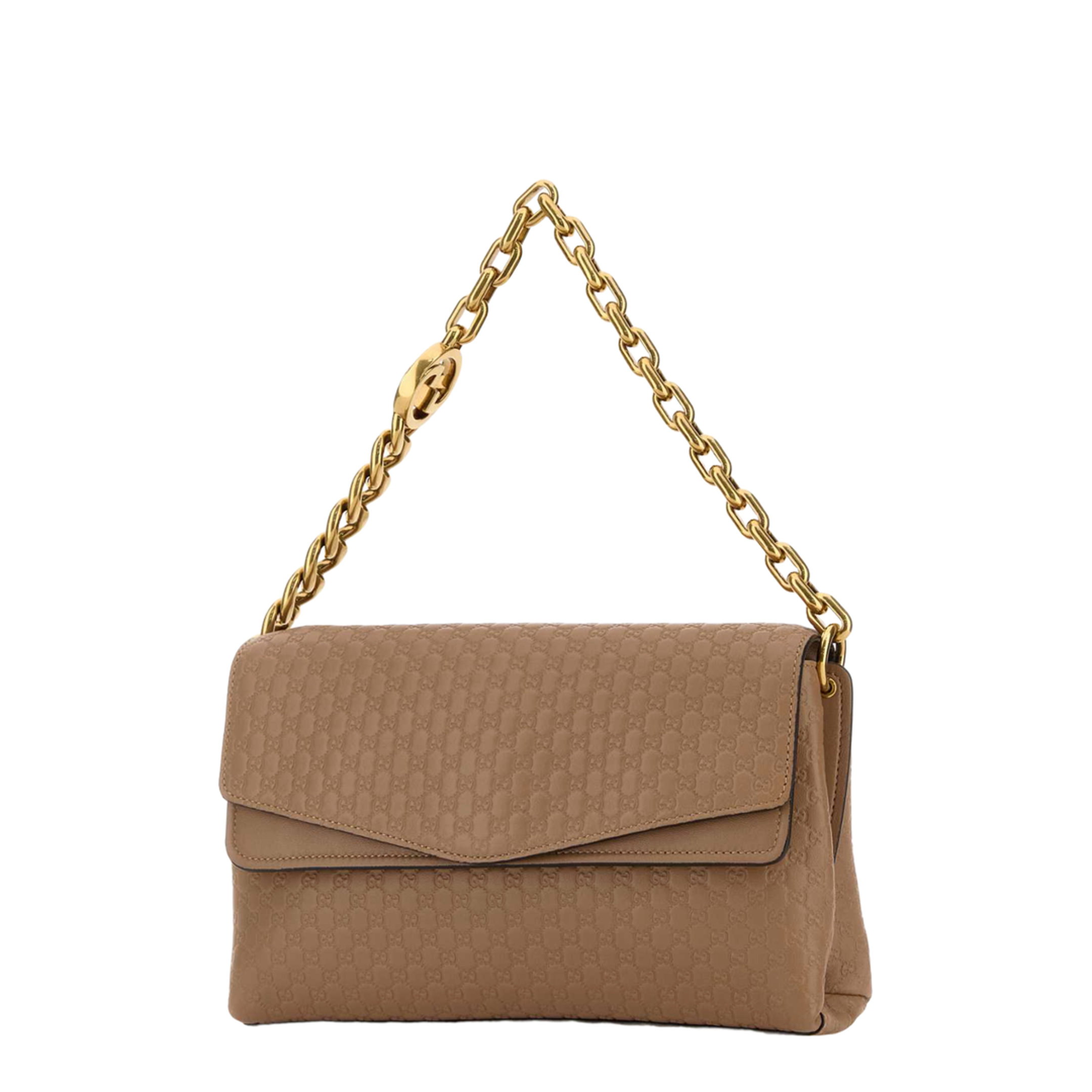 Medium GG Embossed Leather Shoulder Bag - Biscuit - Image 2