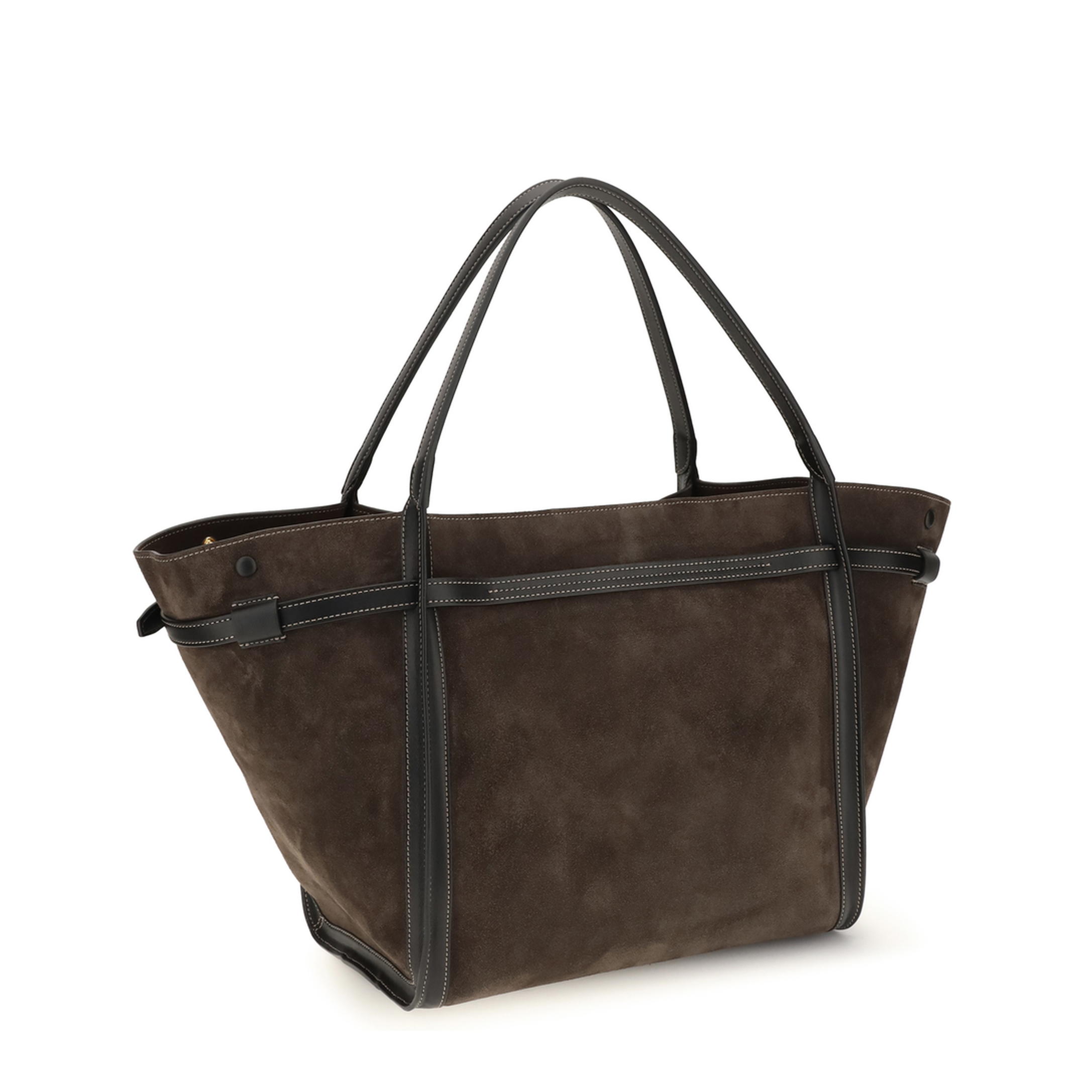 T Timeless Medium Calfskin Tote - Brown - Image 3