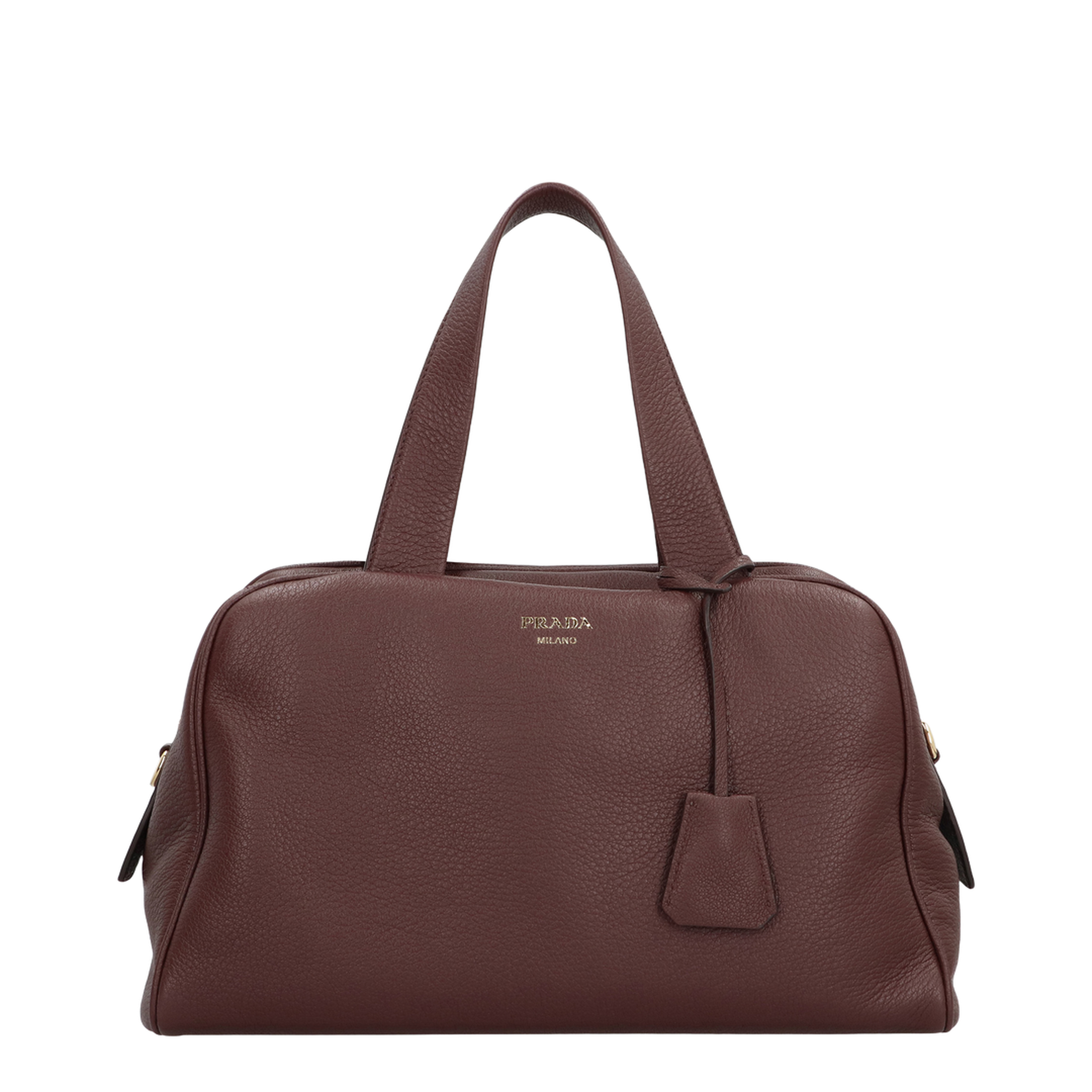 Bowling Bag in Grainy Leather Brown - Image 2