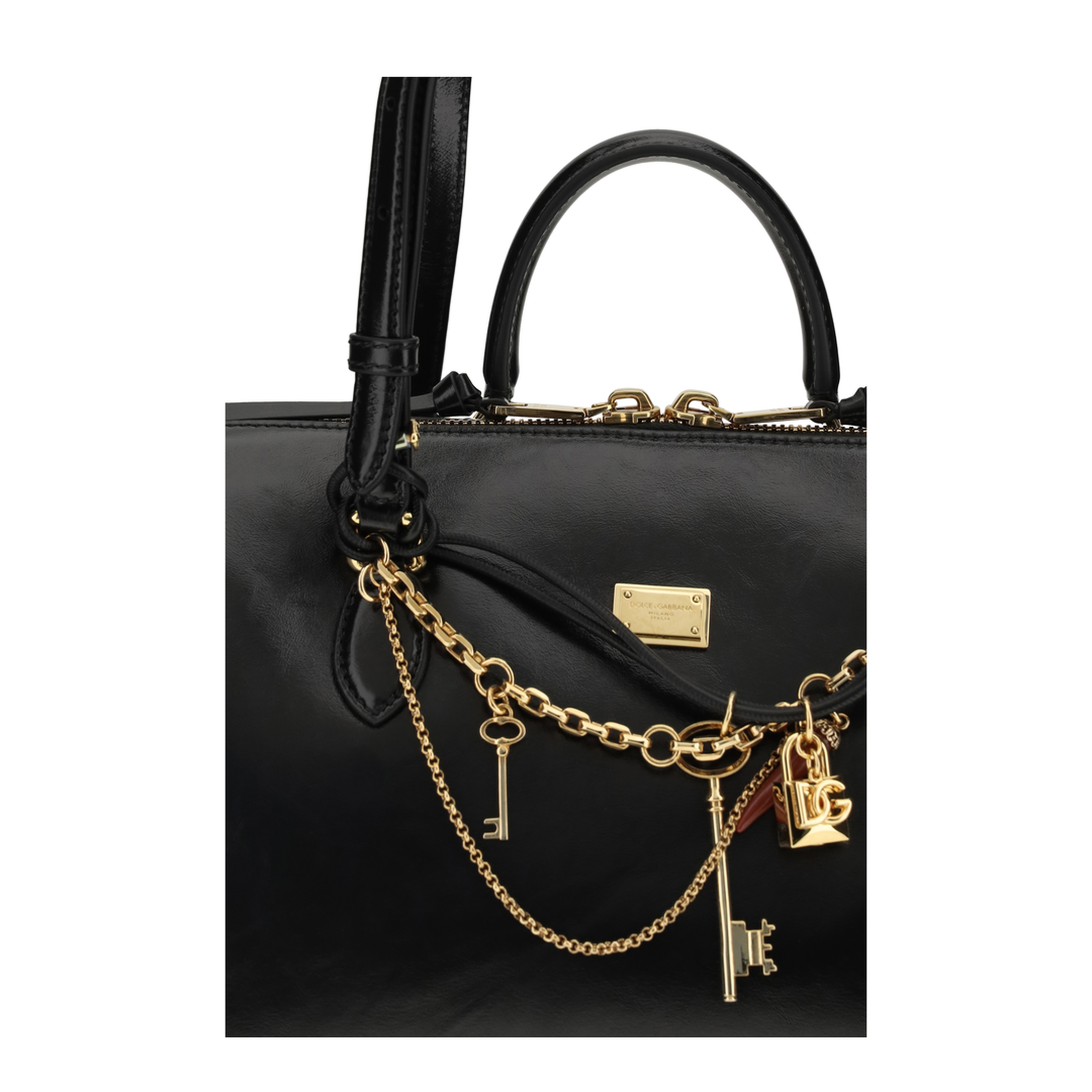 Vittoria Medium Calfskin Tote - Nero - Image 4