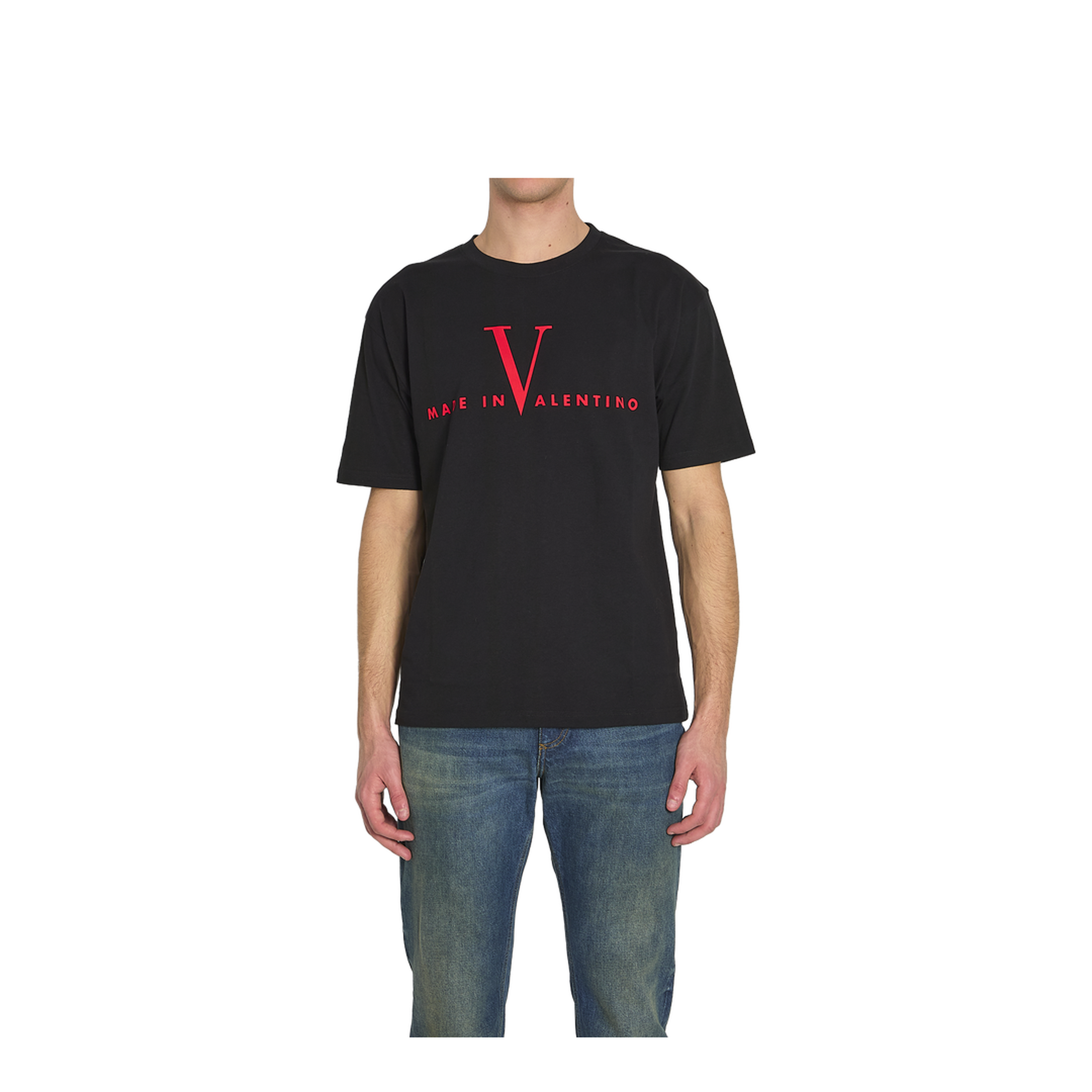 Cotton T-Shirt with Made In Print - Image 1