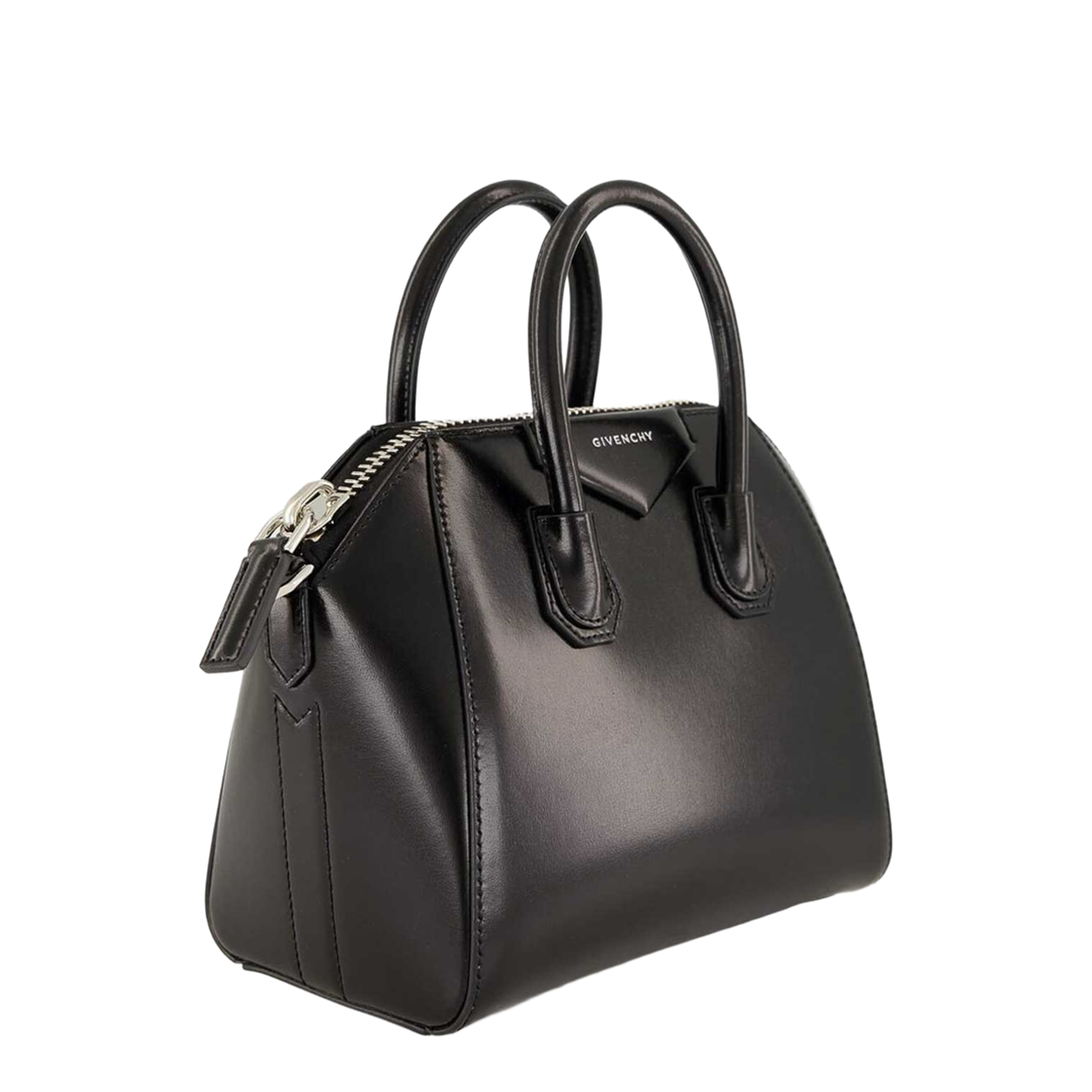 Antigona Mini Leather Shoulder Bag in Black - Image 5