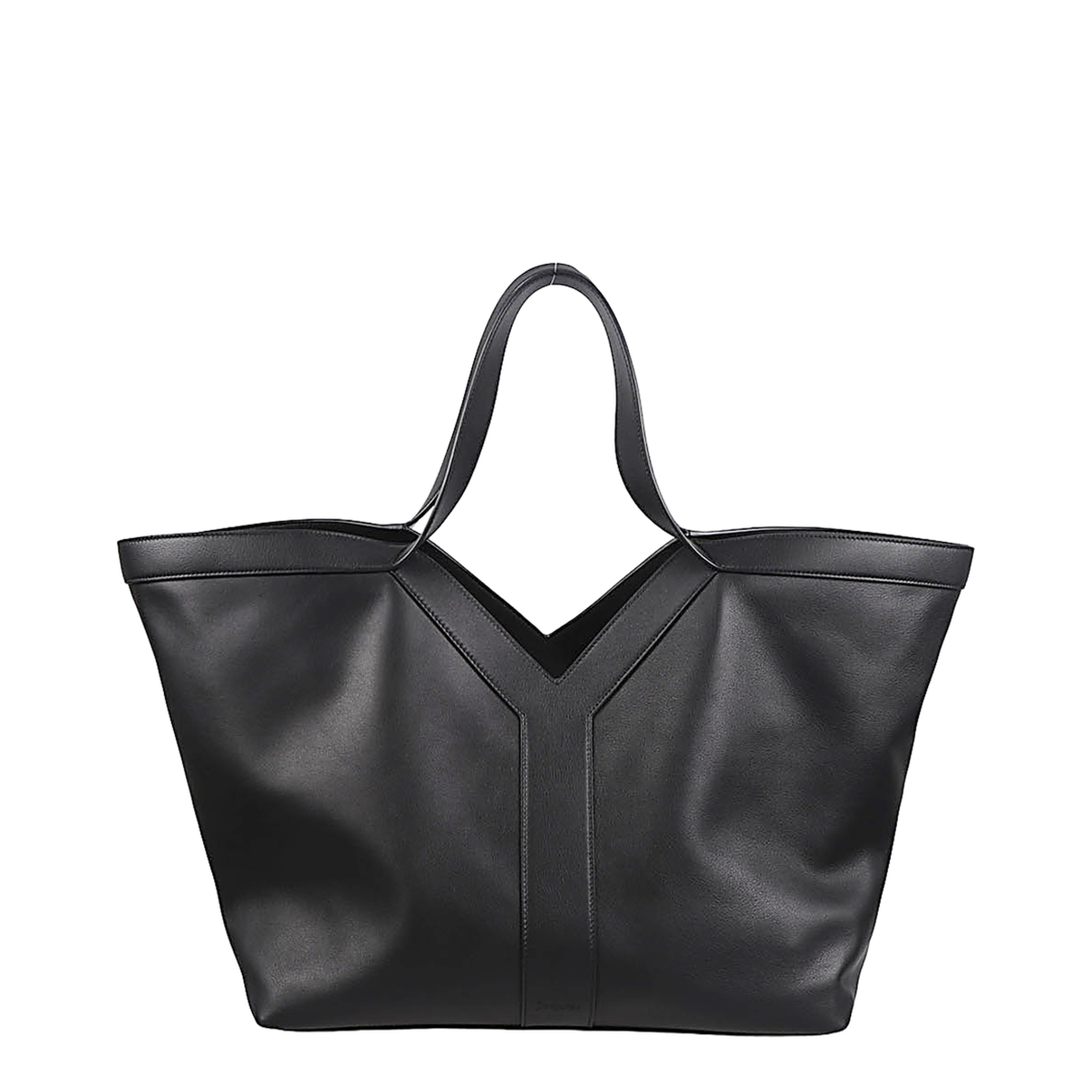 Y Tote Calfskin Tote - Black - Image 2