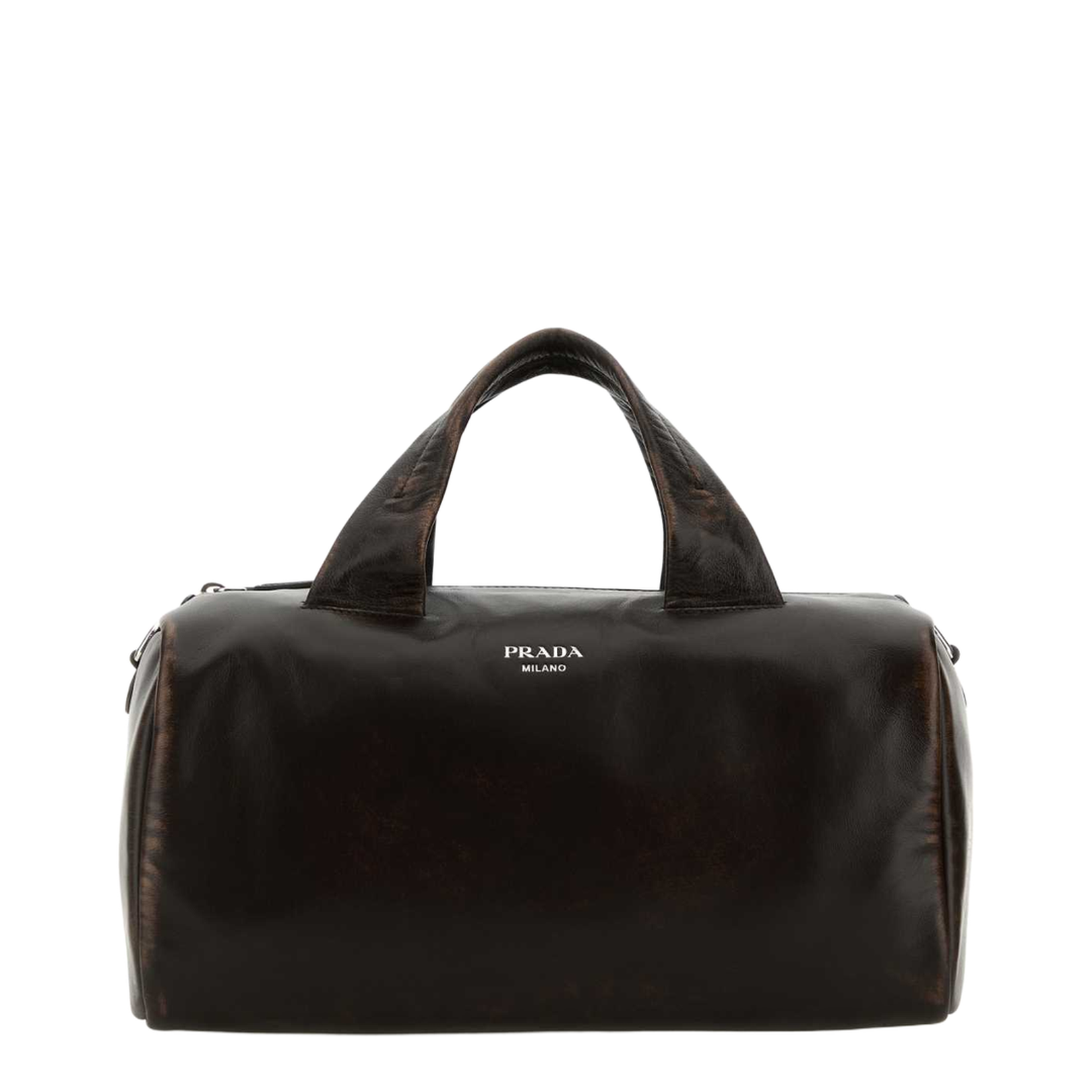 Dark Brown Small Nappa Leather Duffle Bag - Image 1