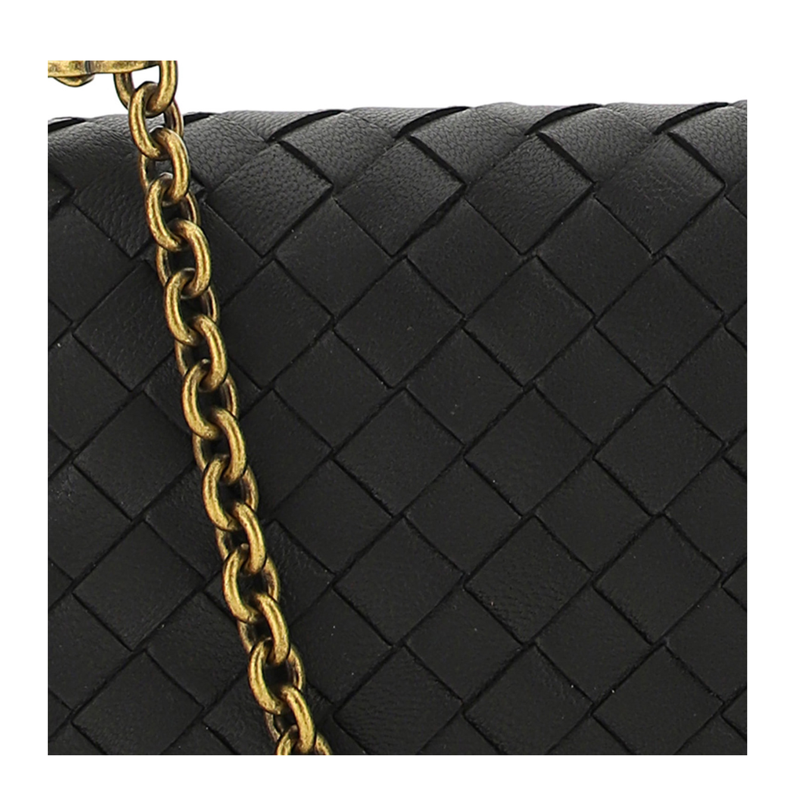 Intrecciato Shoulder Bag Black - Image 5