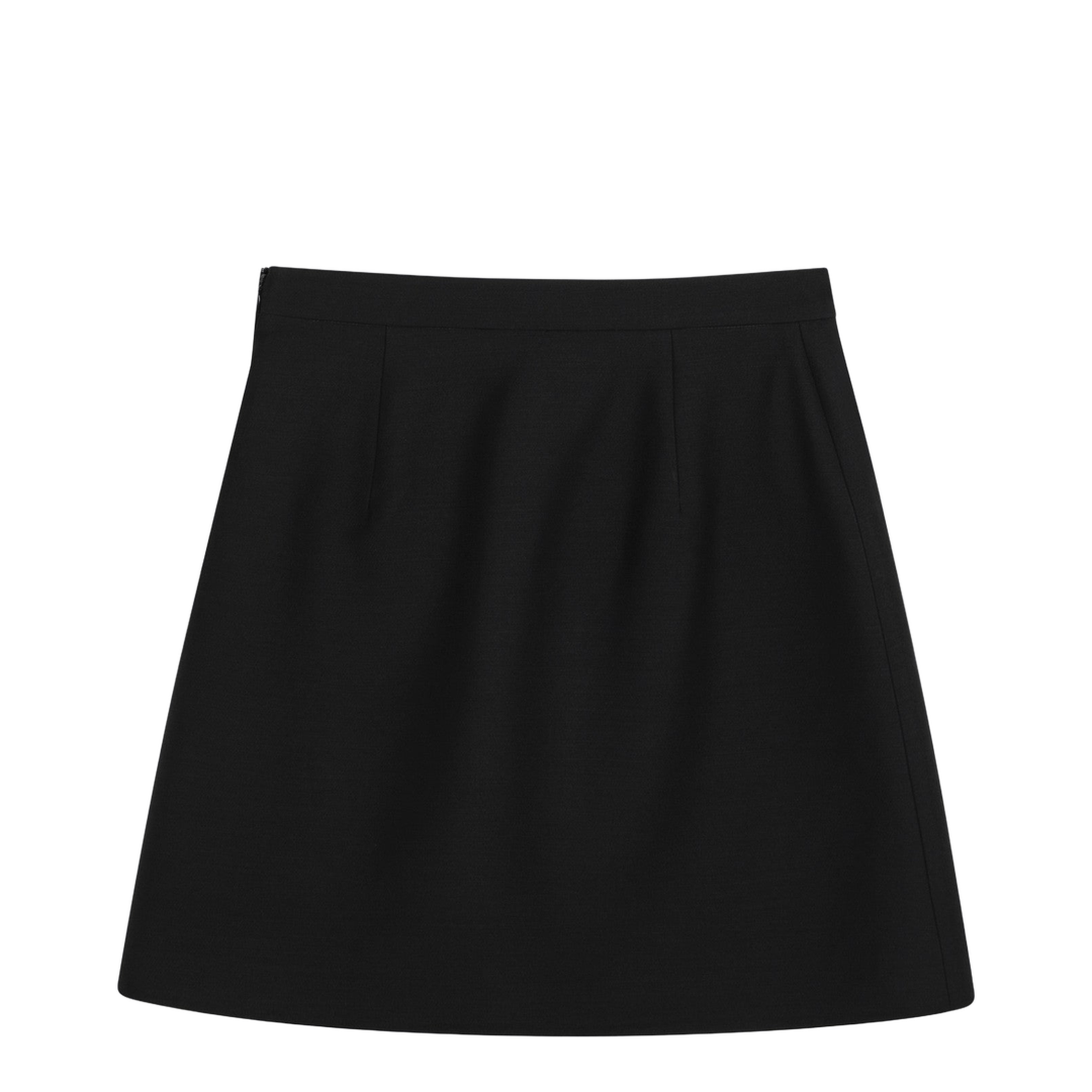 Black Crepe Couture Mini Skirt - Image 2