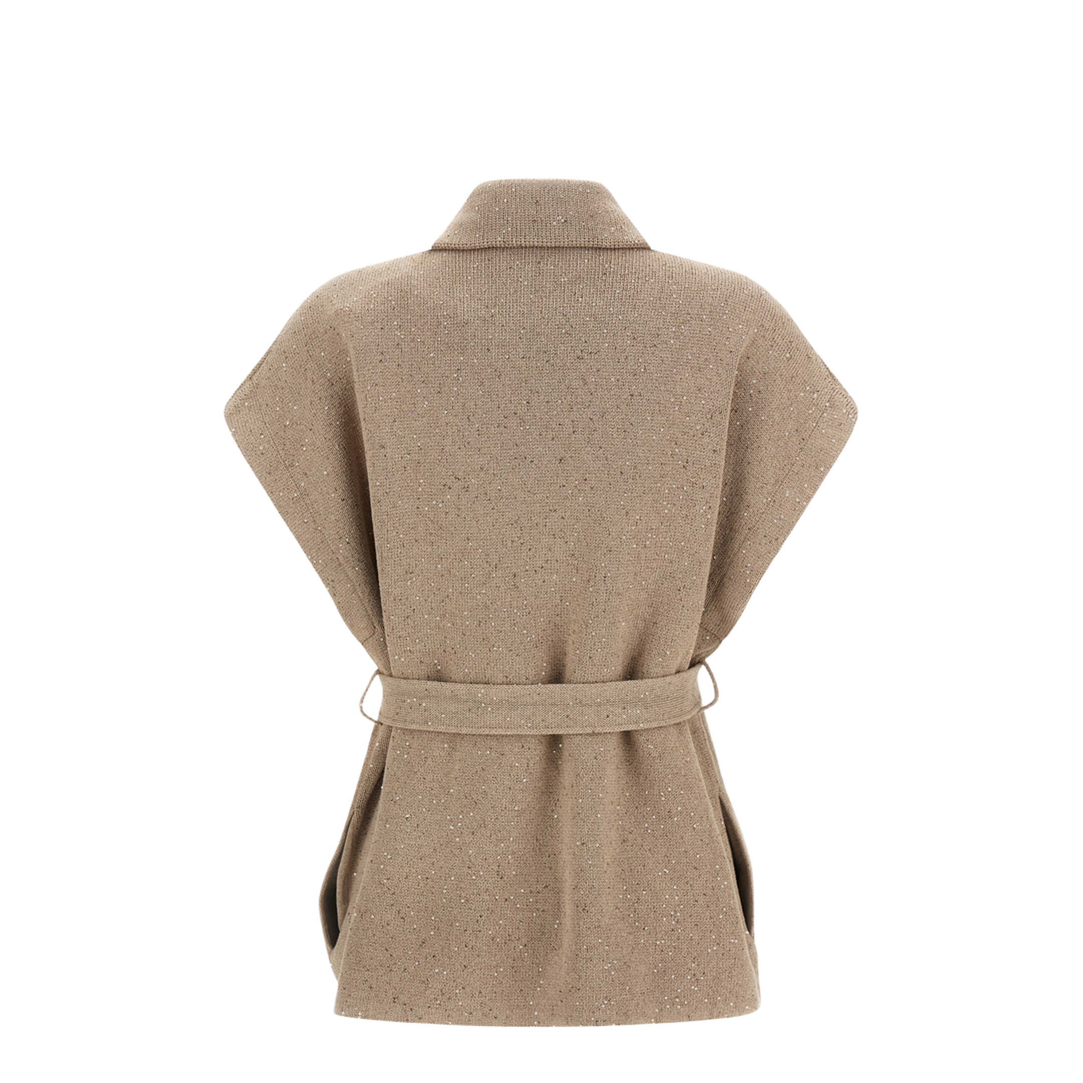 Double-Breasted Cotton Coat - Beige - Image 2