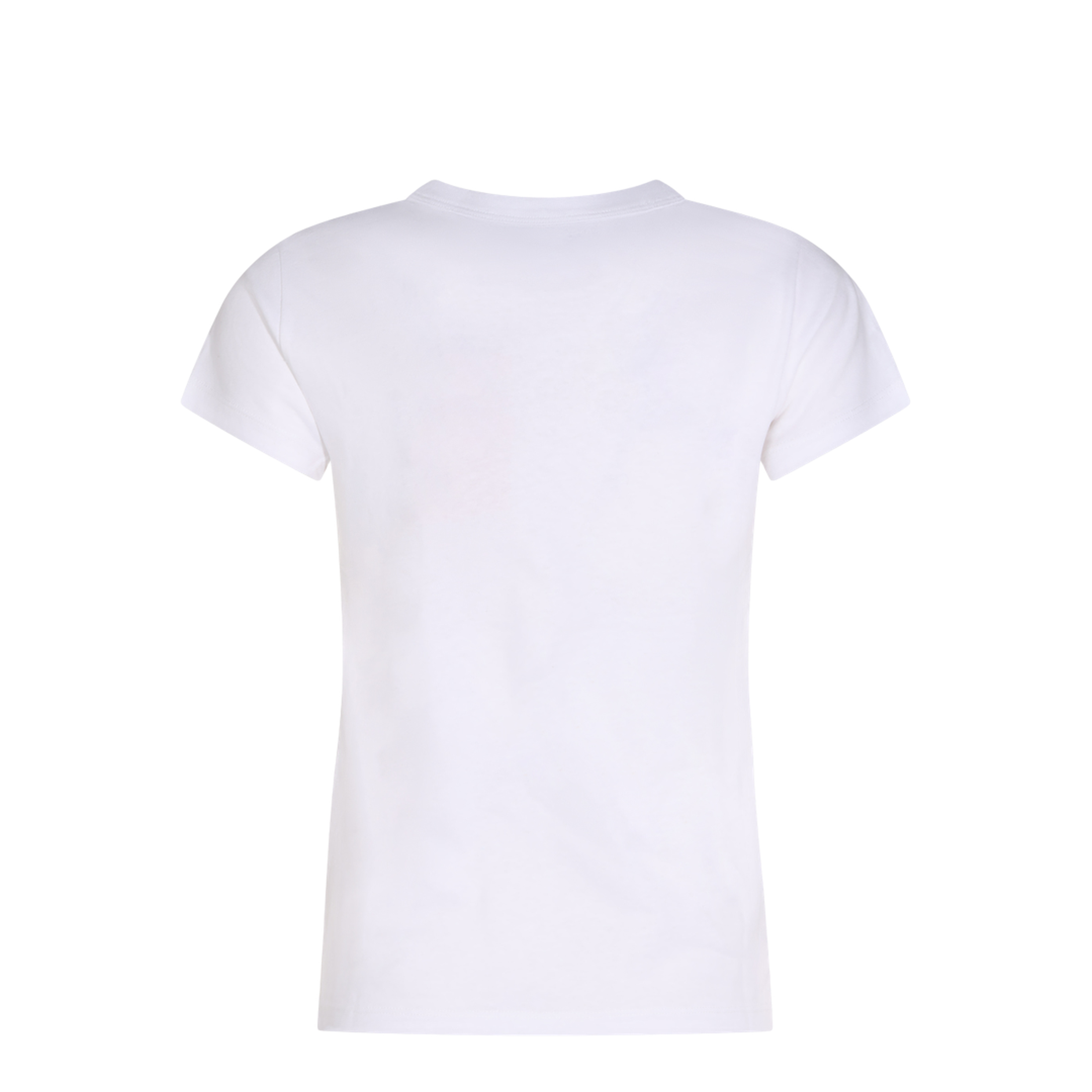 White Cotton T-Shirt With Logo Print - Image 3