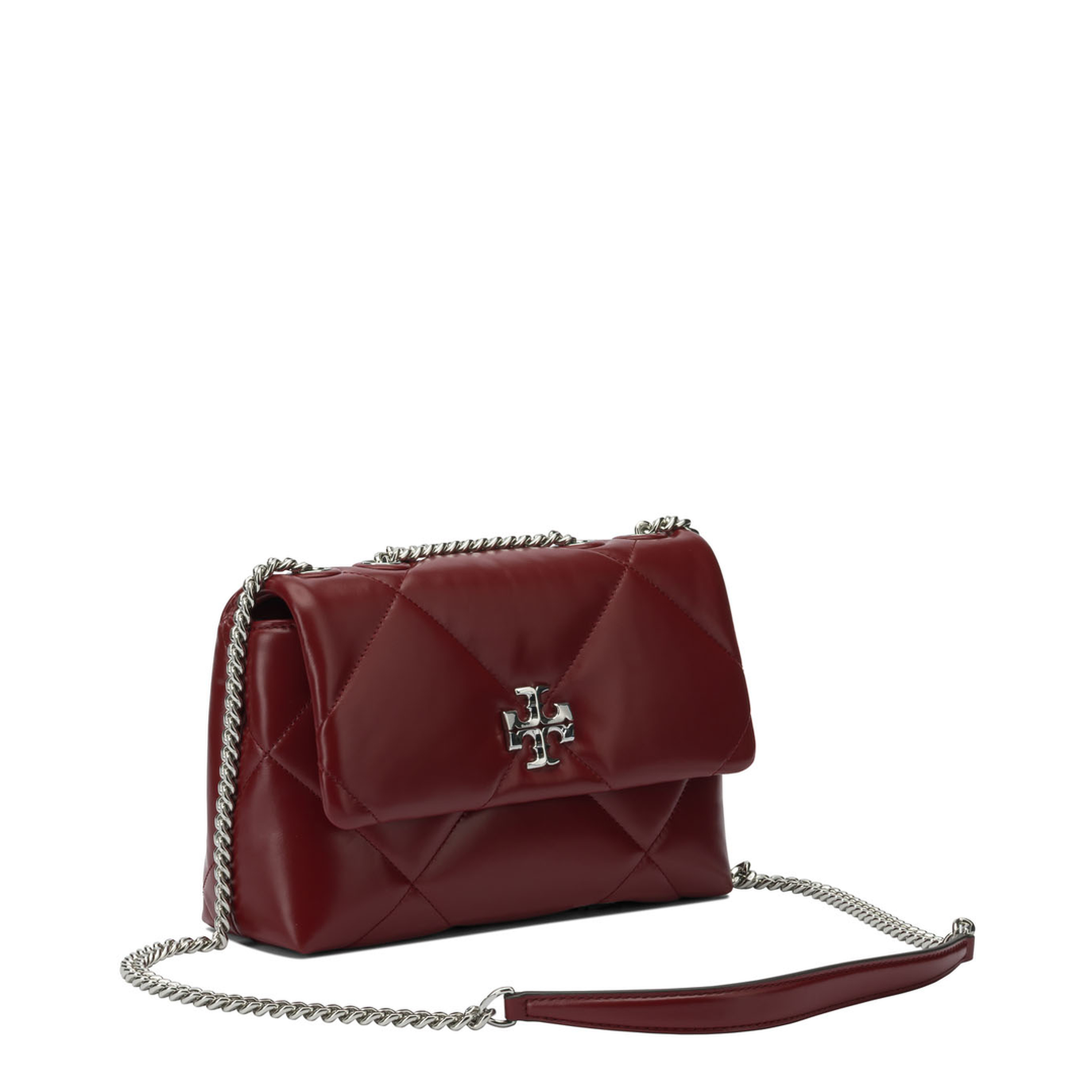 Kira Small Calf Leather Shoulder Bag - Dark Carmine - Image 5