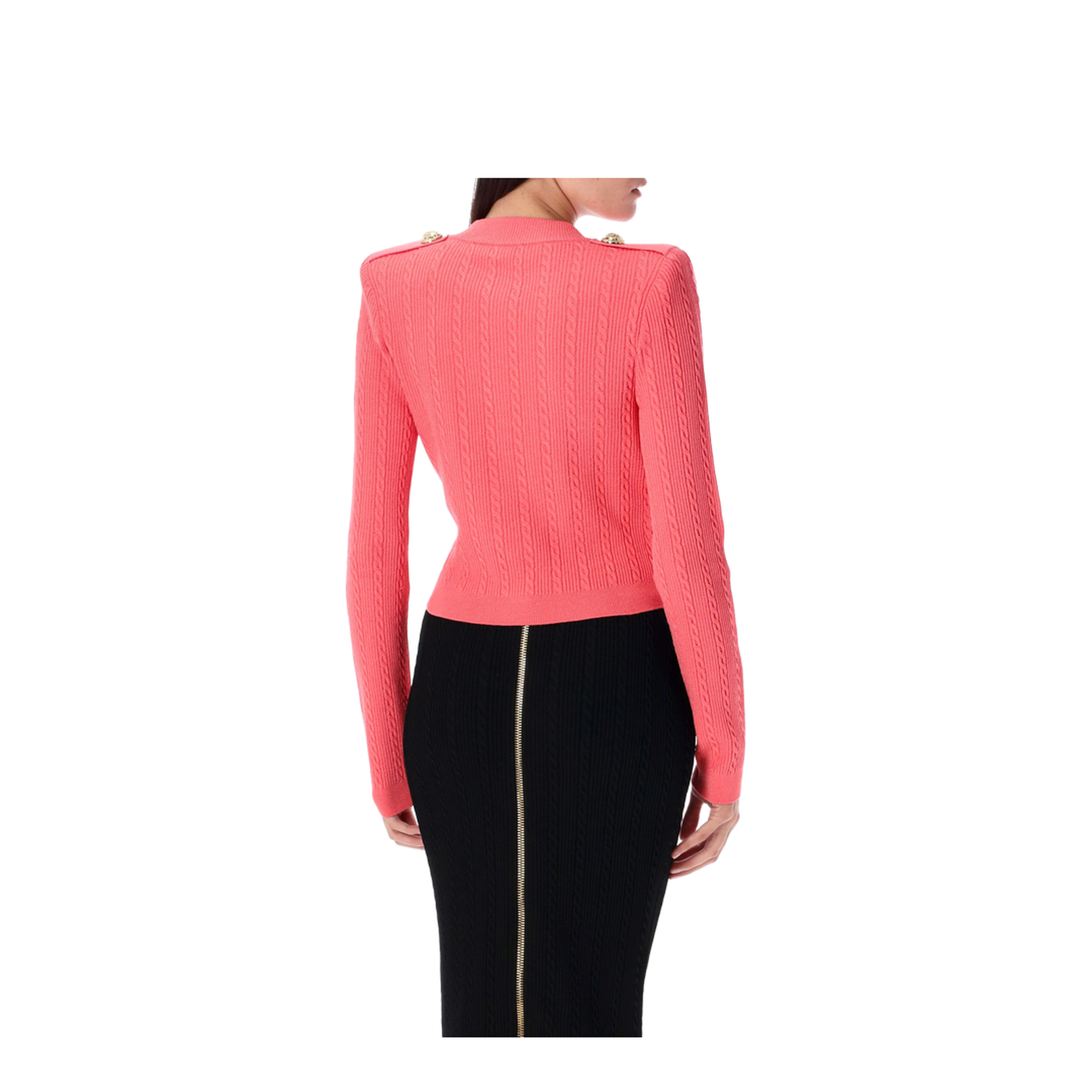 Long-sleeved cable-knit cardigan - Image 2