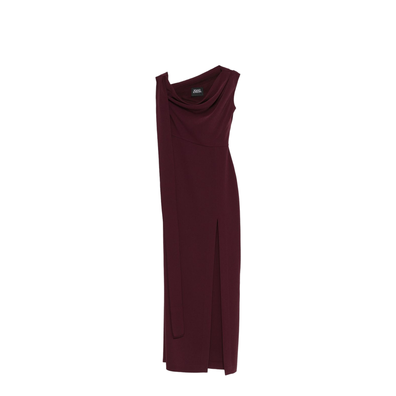 Cowl Neck Sleeveless Side Split Dress - Image 1