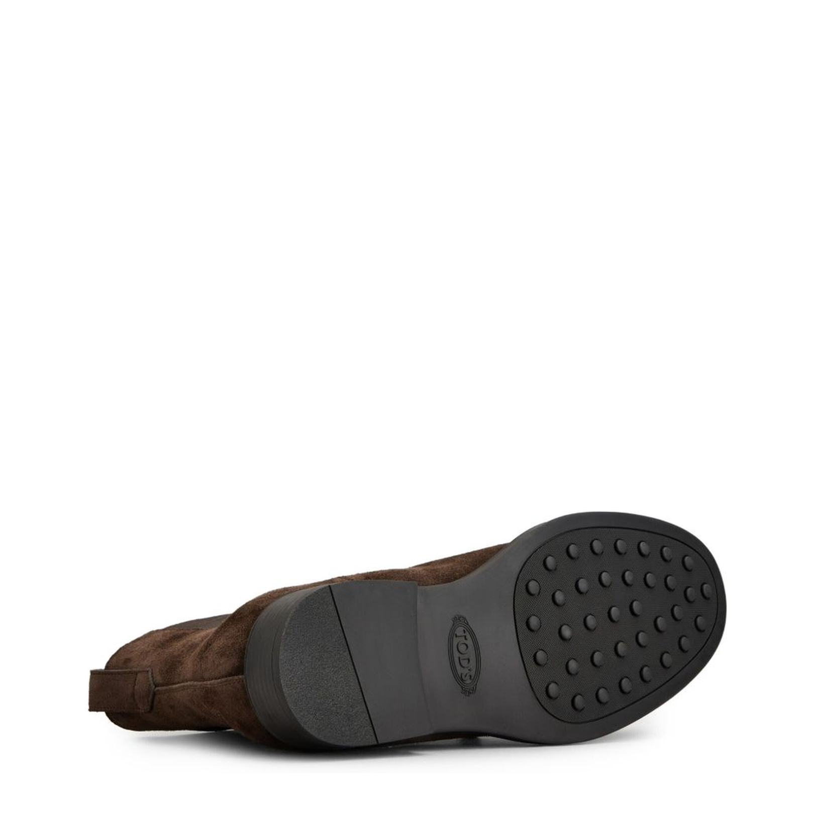 Coffee Brown Elasticated Side Panels Low Stacked Heel Round Toe - Image 2