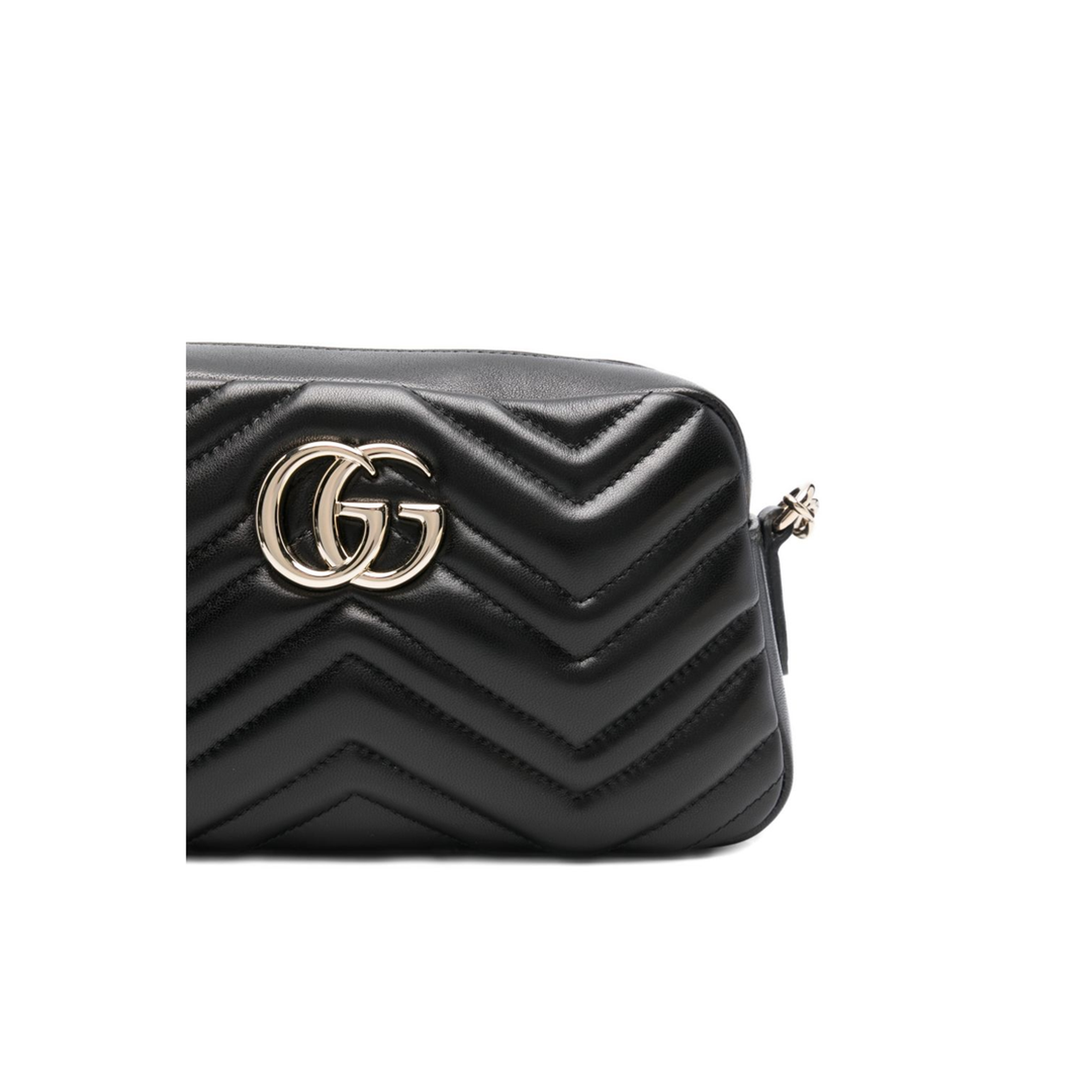 GG Marmont Small Matelassé Leather Camera Bag - Black - Image 2