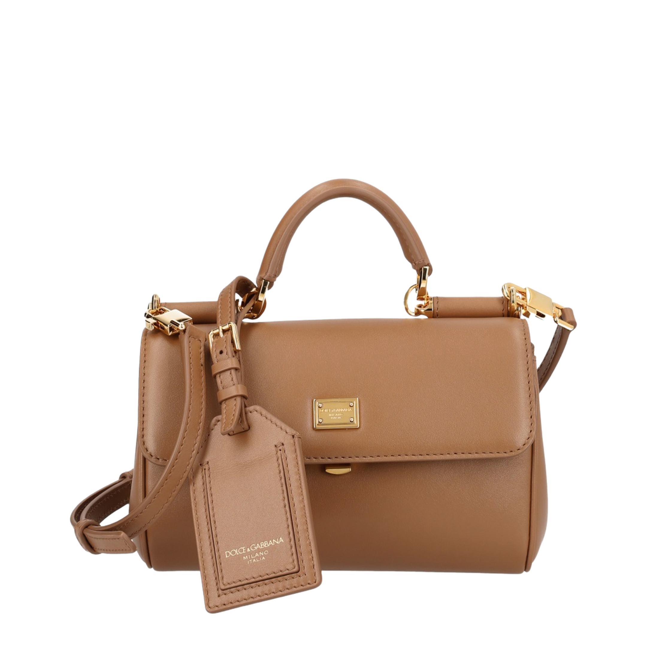 My Sicily Mini Plongé Calfskin Handbag - Brown - Image 1