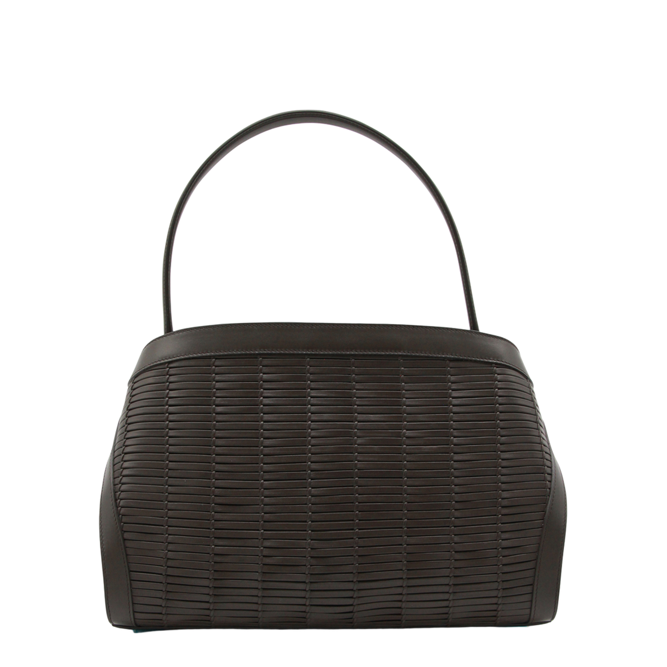 Hug Medium Calfskin Handbag - Dark Brown - Image 5