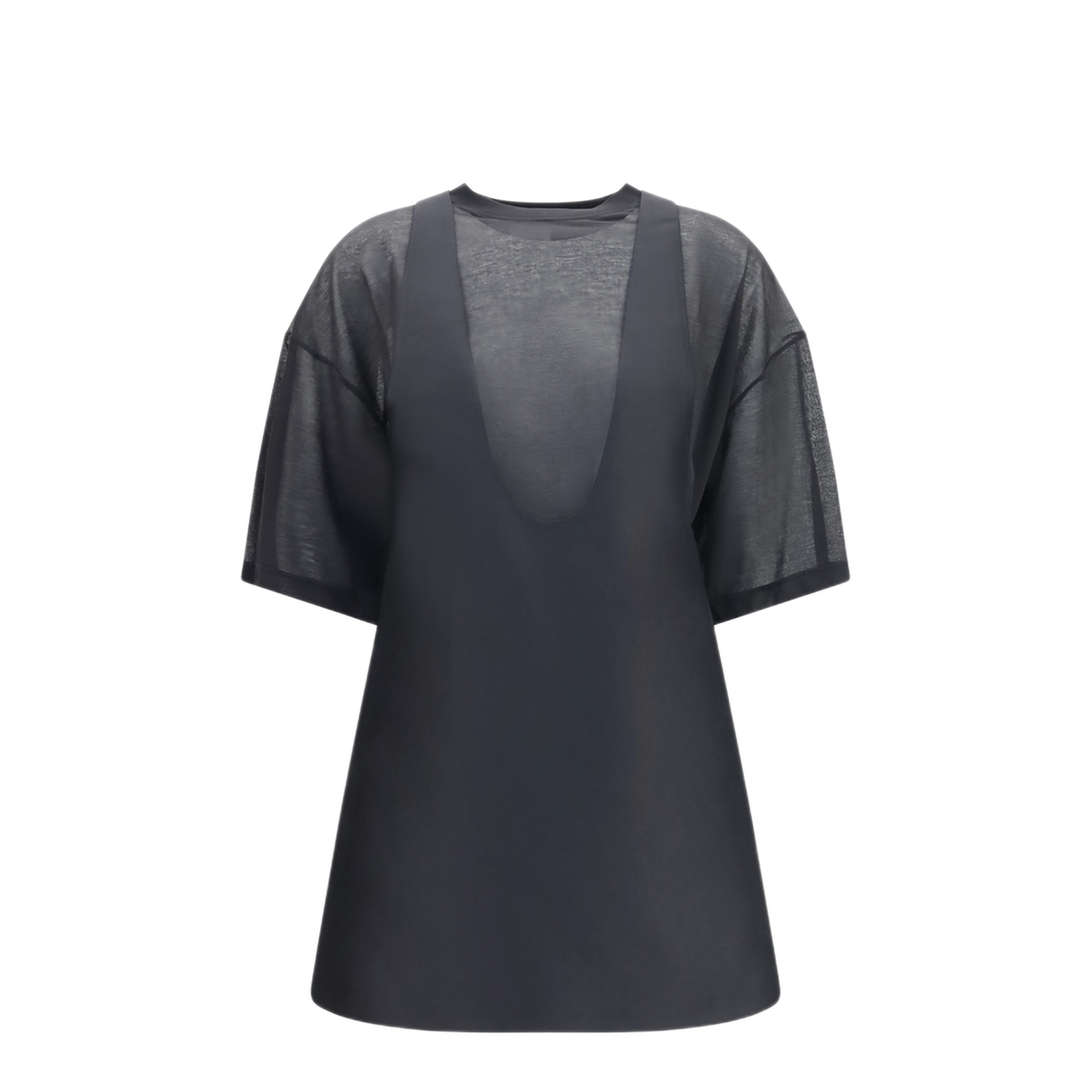 Hybrid Dress with Sheer T-Shirt - Image 1
