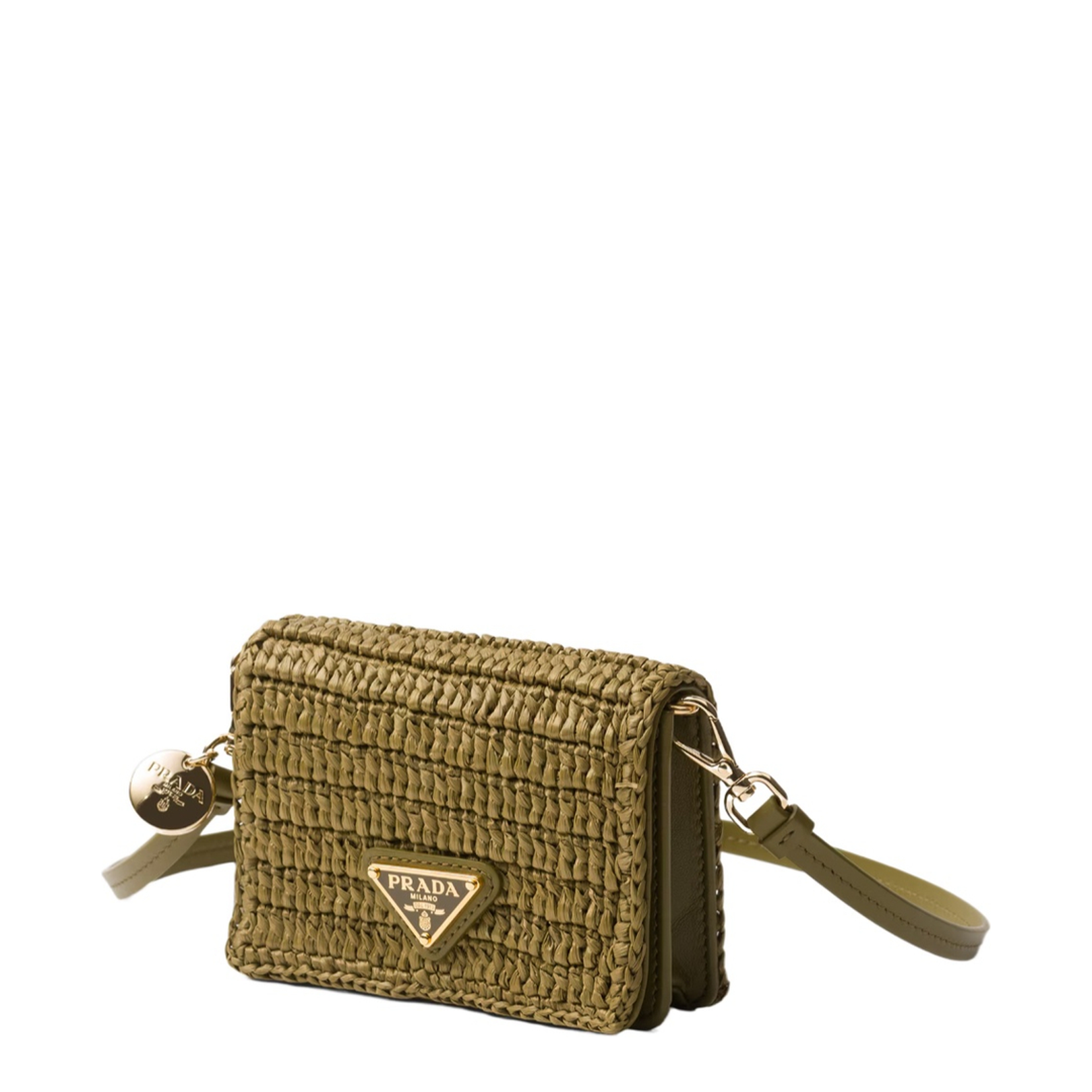 Crochet Viscose Tote - Olive Green - Image 2