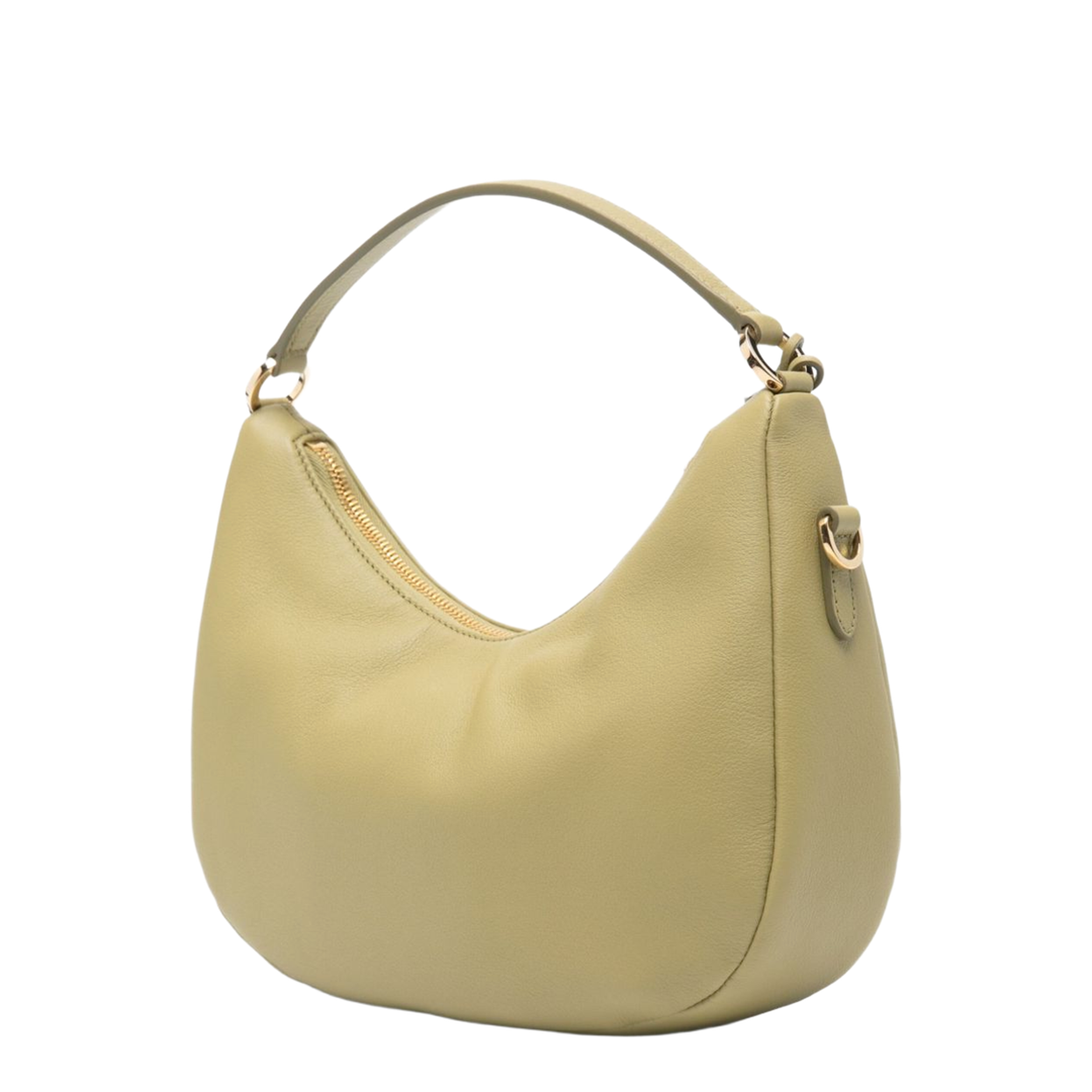 Triangle Logo Small Calfskin Shoulder Bag - Sage Green - Image 2