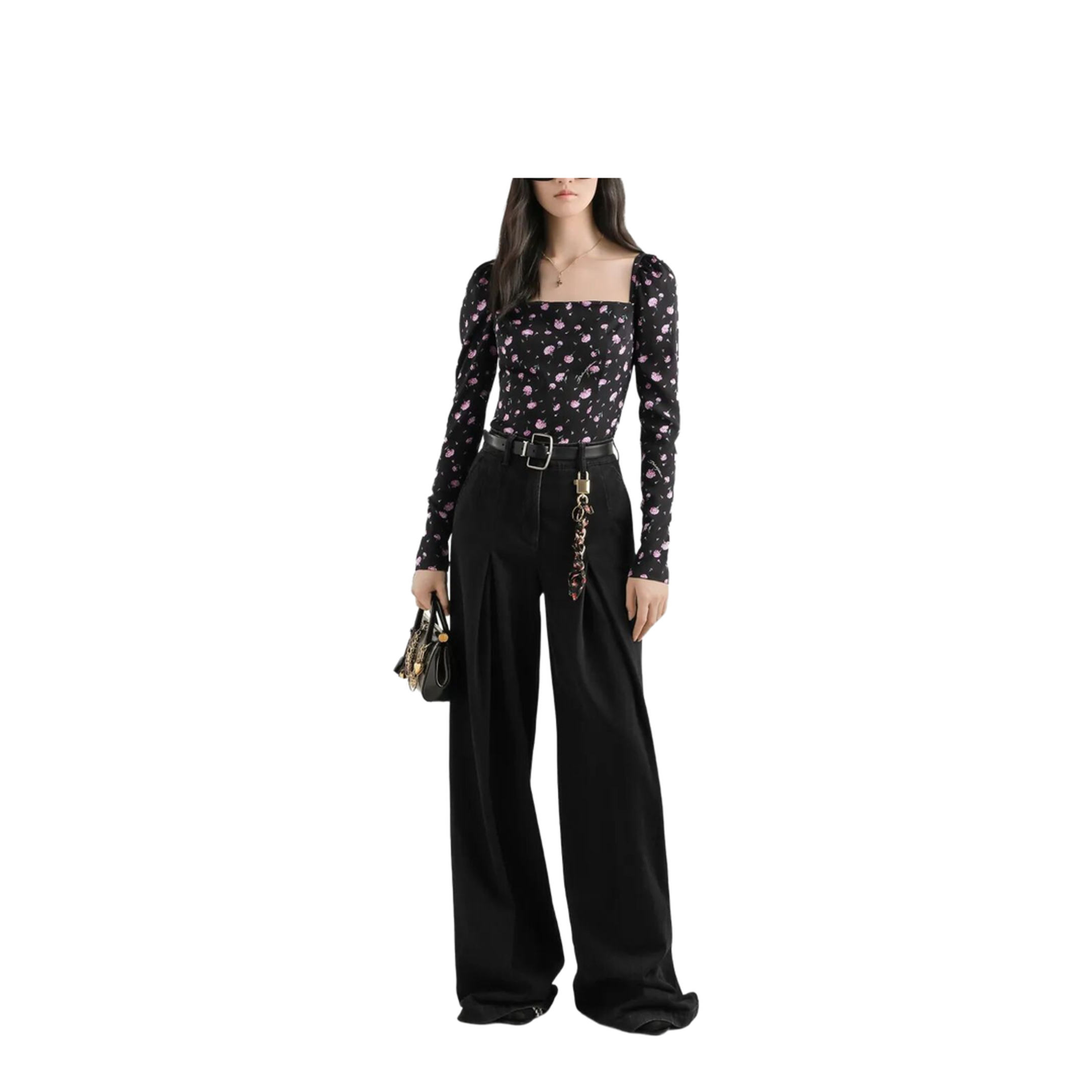 Carnations-Print Silk Top - Image 3
