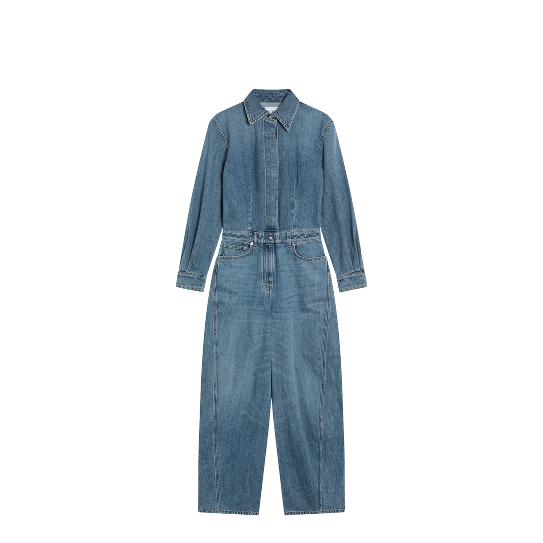 Denim Wide Jumpsuit - Image 1