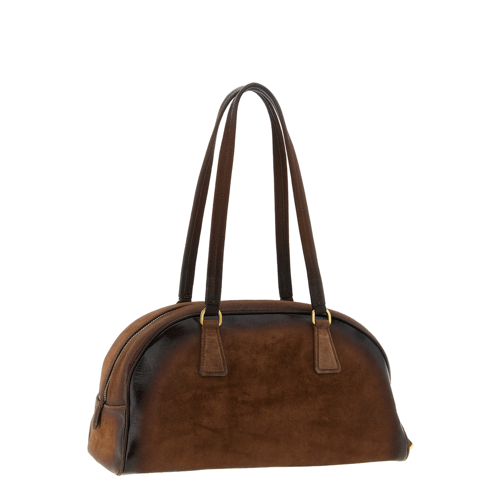 Bowling Medium Suede Bag Brown - Image 2